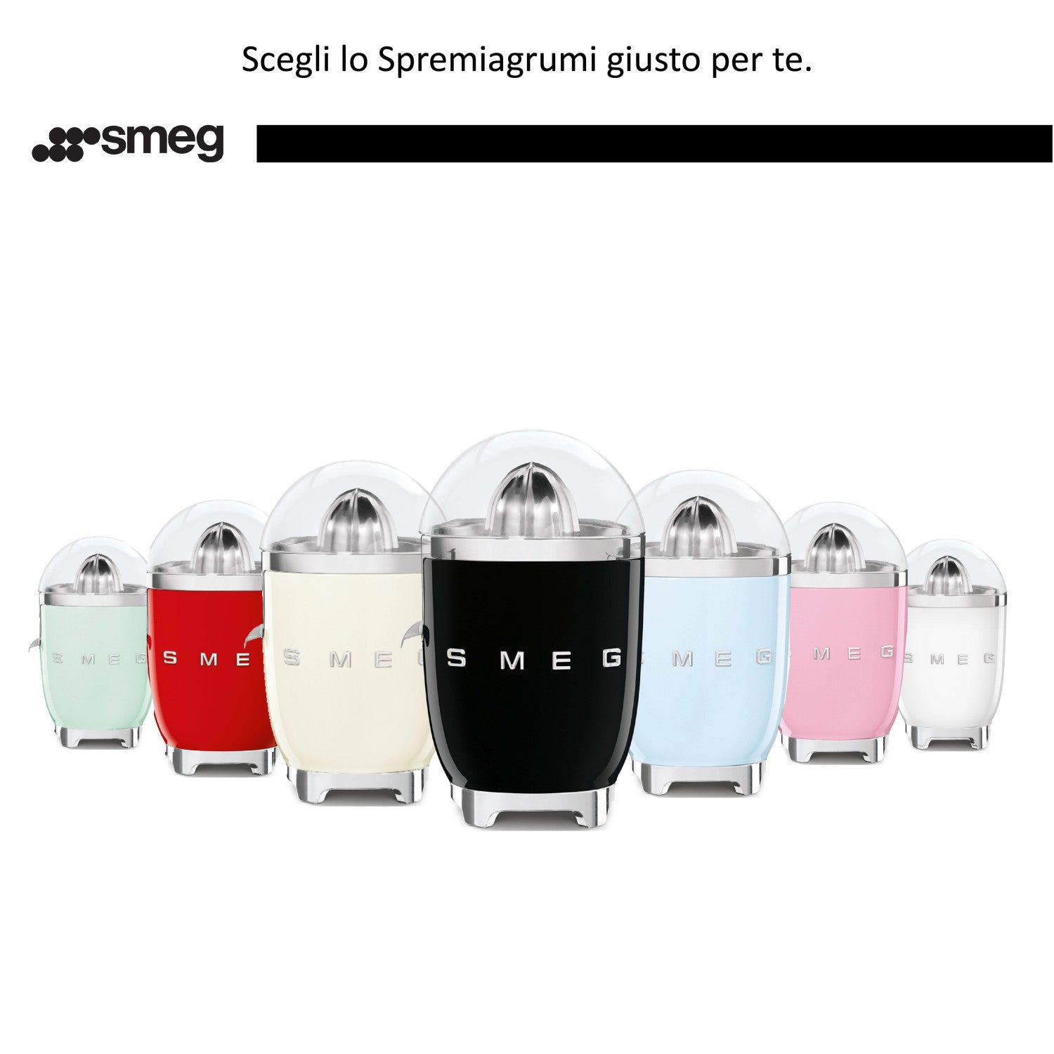 Smeg Spremiagrumi 50's Style Nero LUCIDO CJF11BLEU