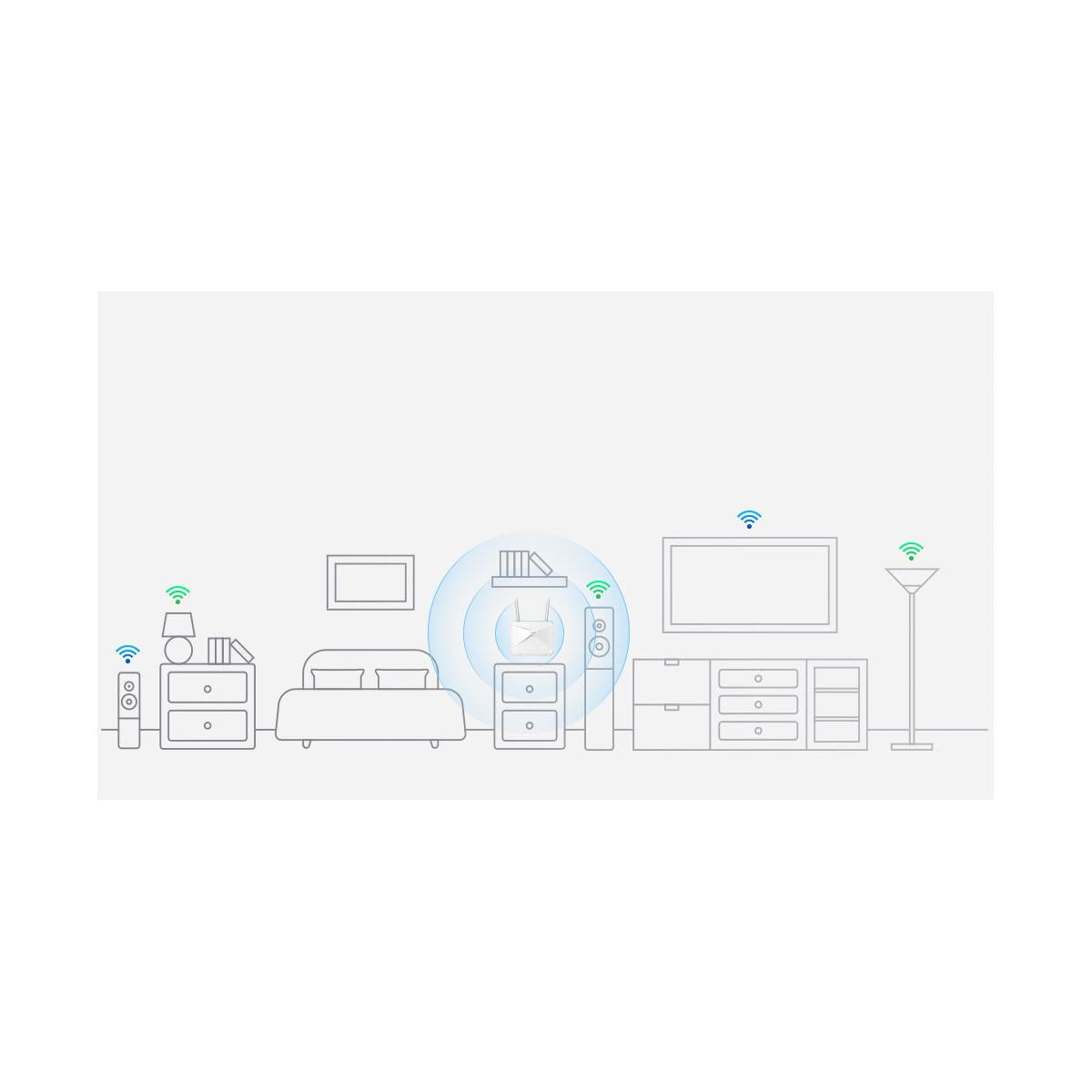 D-Link G415/E router wireless Gigabit Ethernet Dual-band (2.4 GHz/5 GHz) 4G Blu, Bianco
