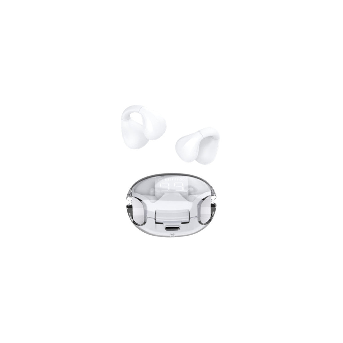 SGS Open Ear Auricolari Wireless TWS Touch Con Custodia - Bianco