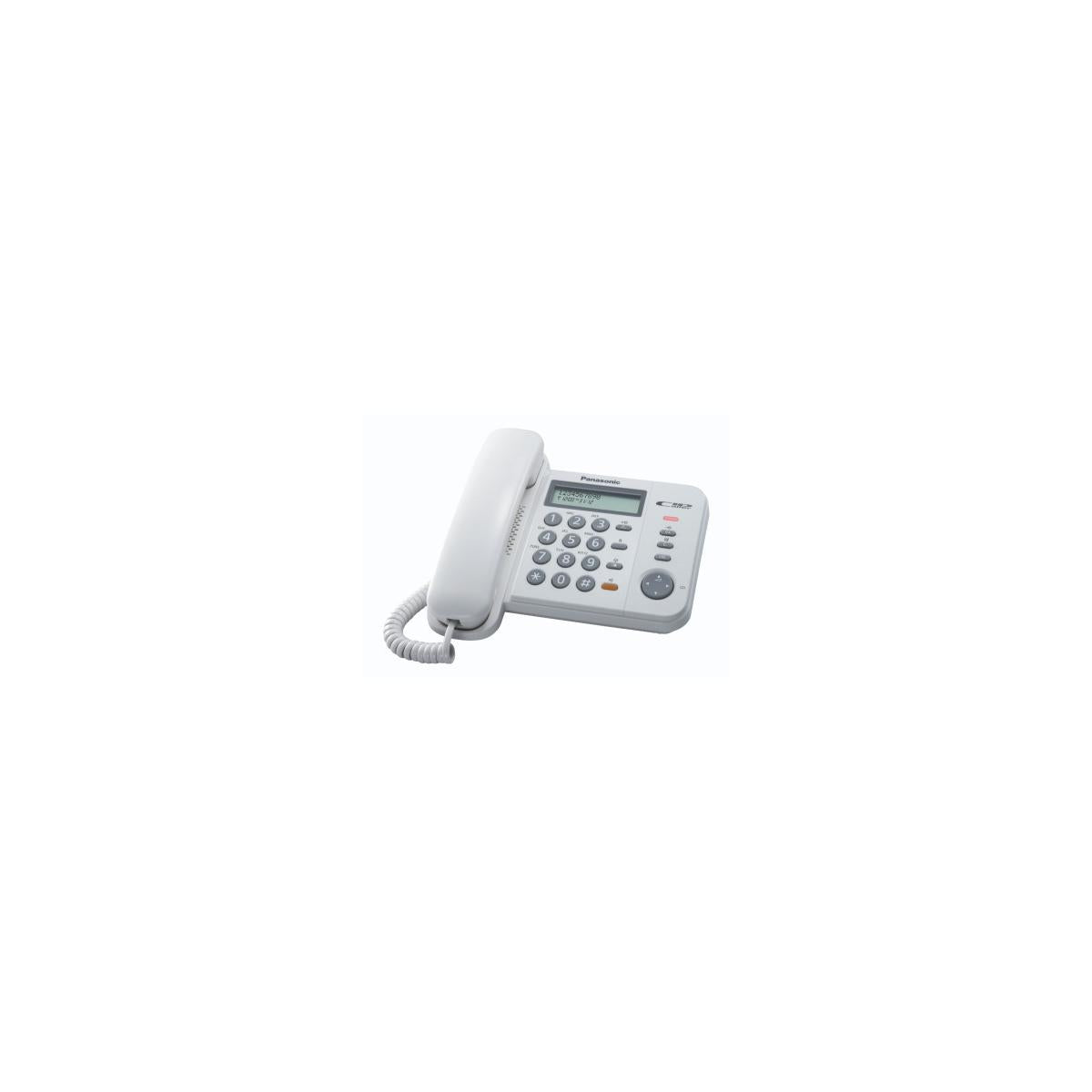 Telefono Fisso Panasonic KX-TS580EX1 con Identificatore di Chiamata Bianco
