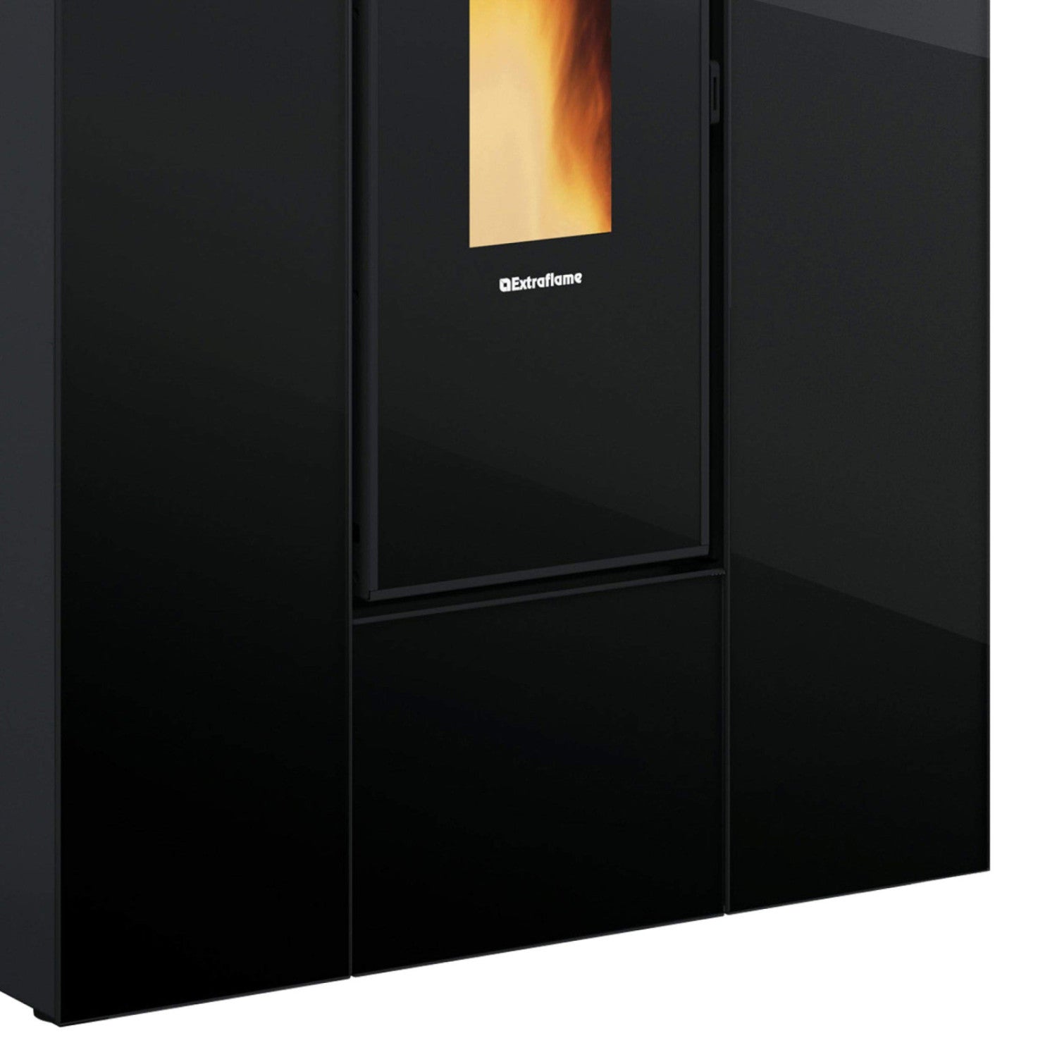 Extraflame Nordica Stufa A Pellet Canalizzata Slim Marilena Plus Crystal 5.0 AD 8 kW 230 m³ Finitura Fumé