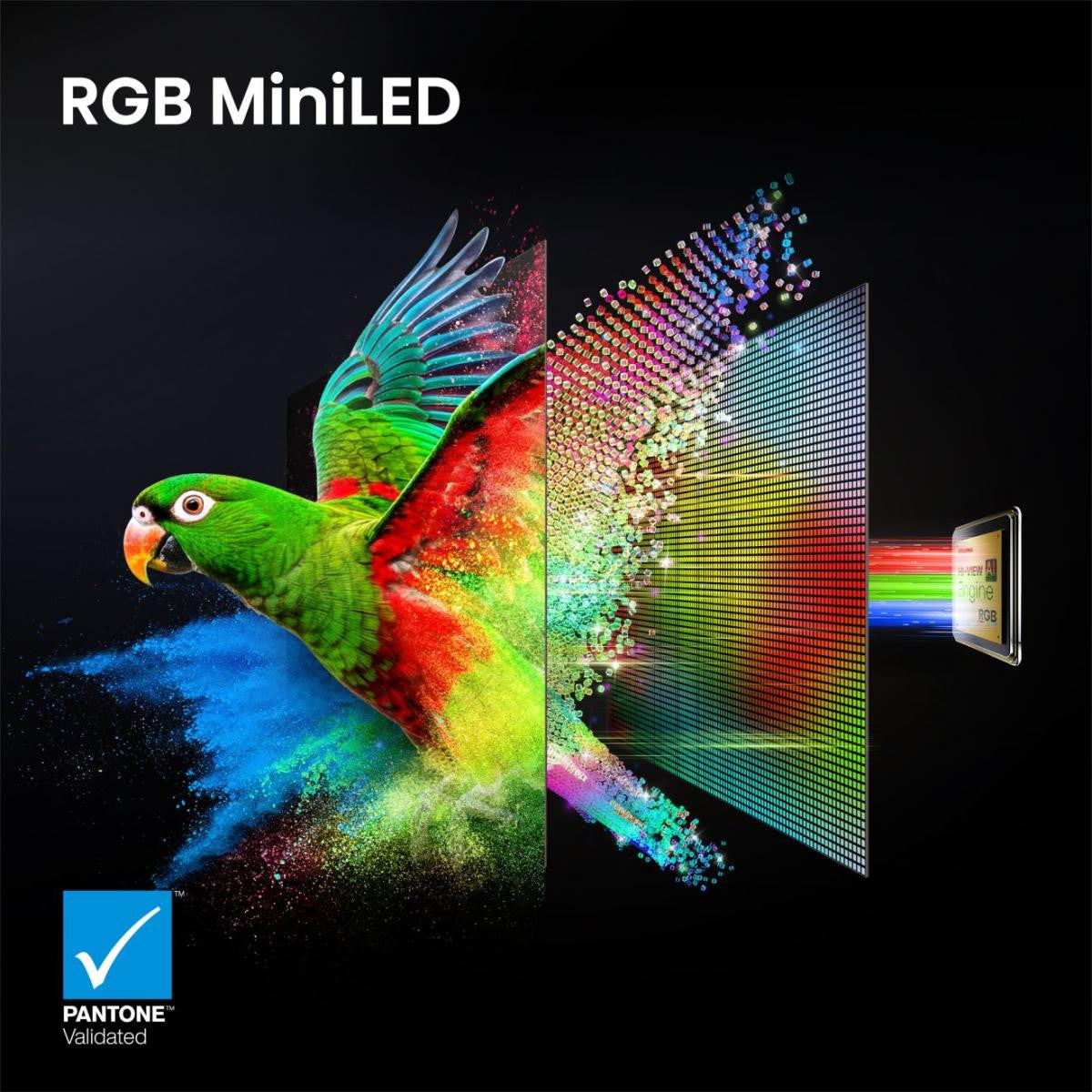 Hisense Smart TV RGB MiniLED 170Hz 65" 4K 65UR9S, Schermo Anti-Riflesso, 100 BT2020, Dolby Atmos 4.1.2 By Devialet, Dolby Vision IQ, VIDAA OS, USB-C, Native 170Hz Game Mode, Wifi 6E, BT, lativù 4K
