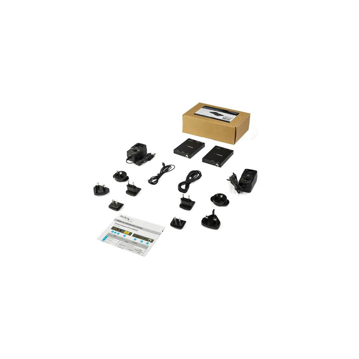 StarTech.com ST121HD20V moltiplicatore AV Trasmettitore e ricevitore AV Nero