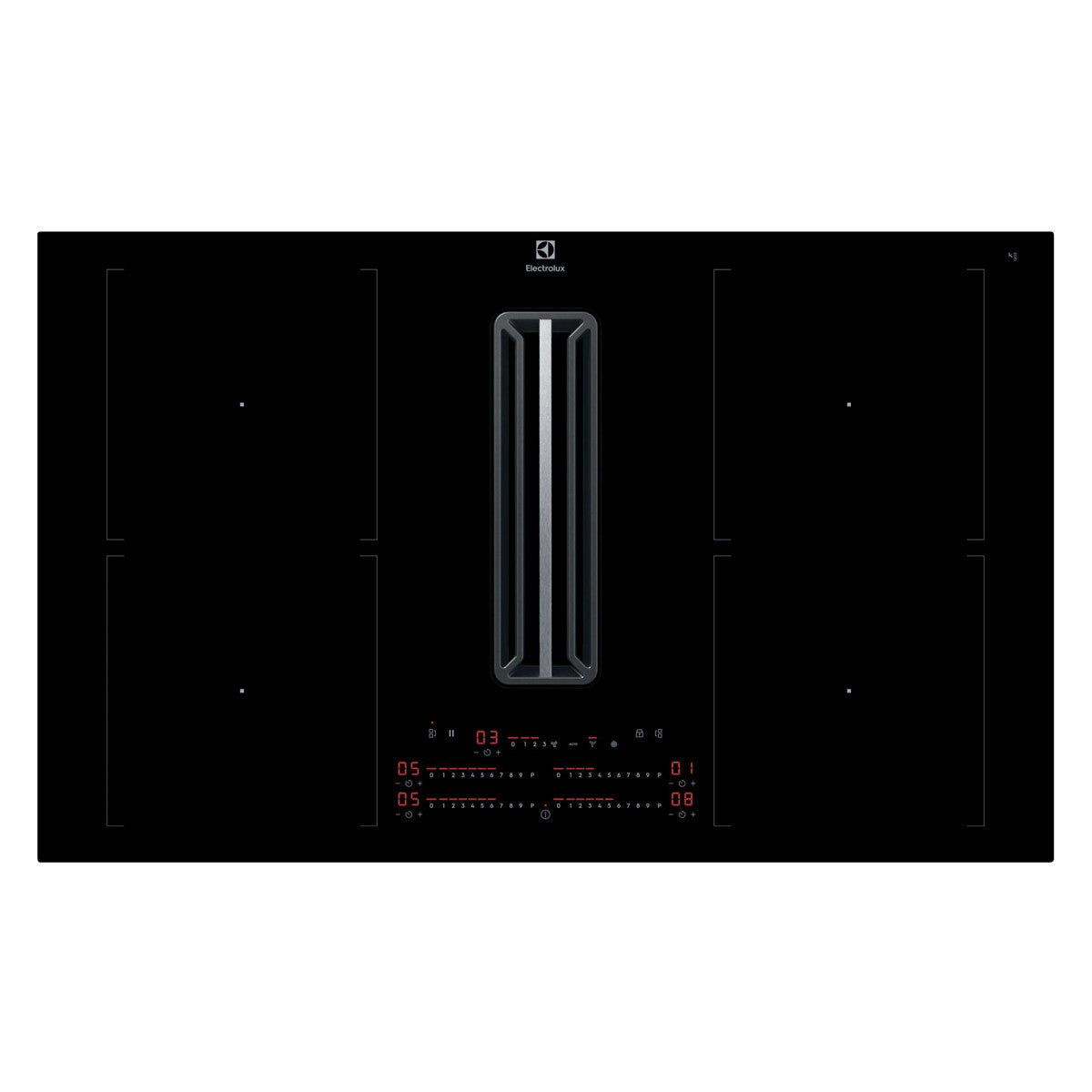 Electrolux KCD84453CK Piano ad induzione con cappa integrata Bridge con eXtractor versione aspirante Venduto come Grado B 7332543837465