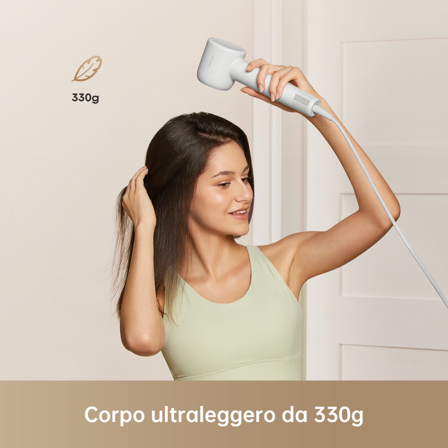 Dreame Hair Dryer Gleam Asciugacapelli ad alta velocità con motore brushless da 110.000 giri min e 1.600 W Grigio