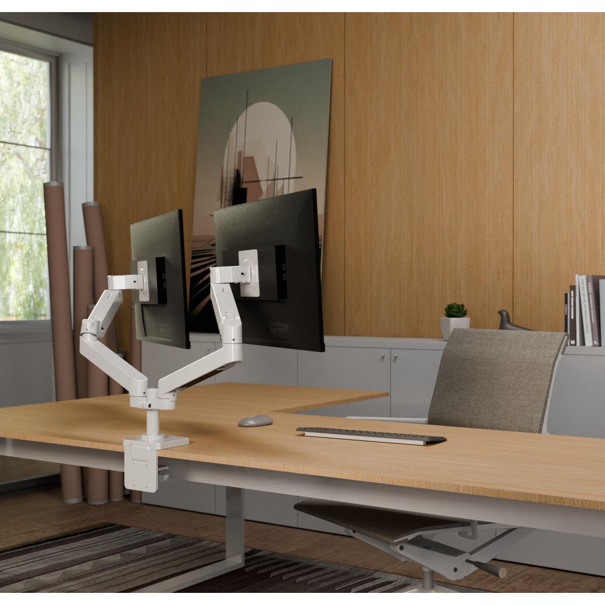 Ergotron LX Pro Series 45-686-290 Supporti a parete per TV 68,6 cm (27 pollici) Scrivania Bianco