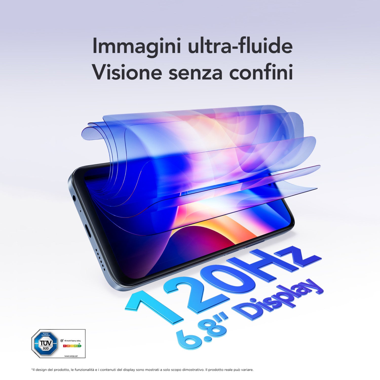 TCL K70 4G 17,3 cm (6.8 pollici) Dual SIM ibrida Android 16.0 USB tipo-C 4 GB 128 GB 5200 mAh Grigio
