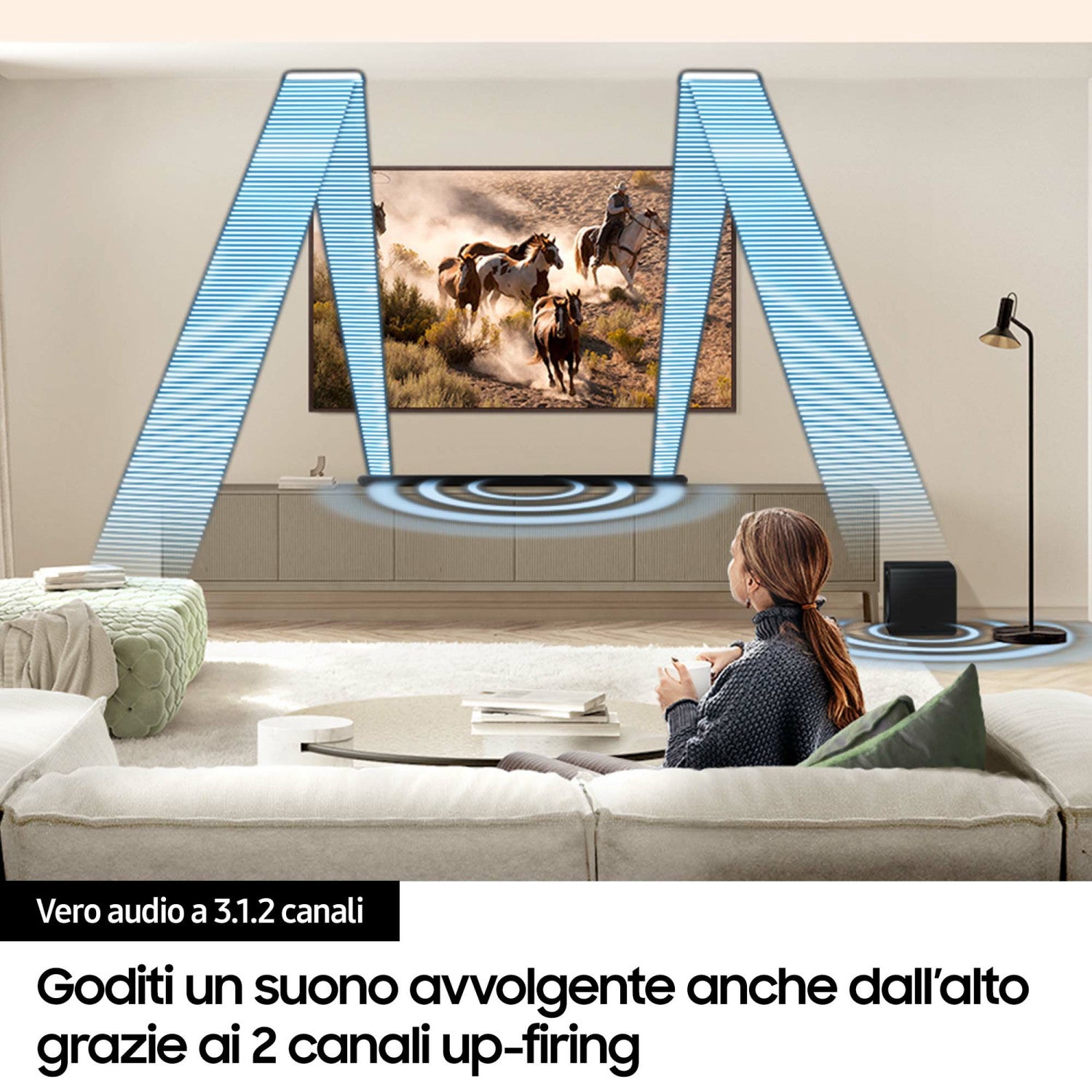 Samsung HW-S800D/ZF Serie S Soundbar 10 Speaker Wireless Dolby Atmos Audio a 3.1.2 Canali Q-Simphony Titan Black 2024