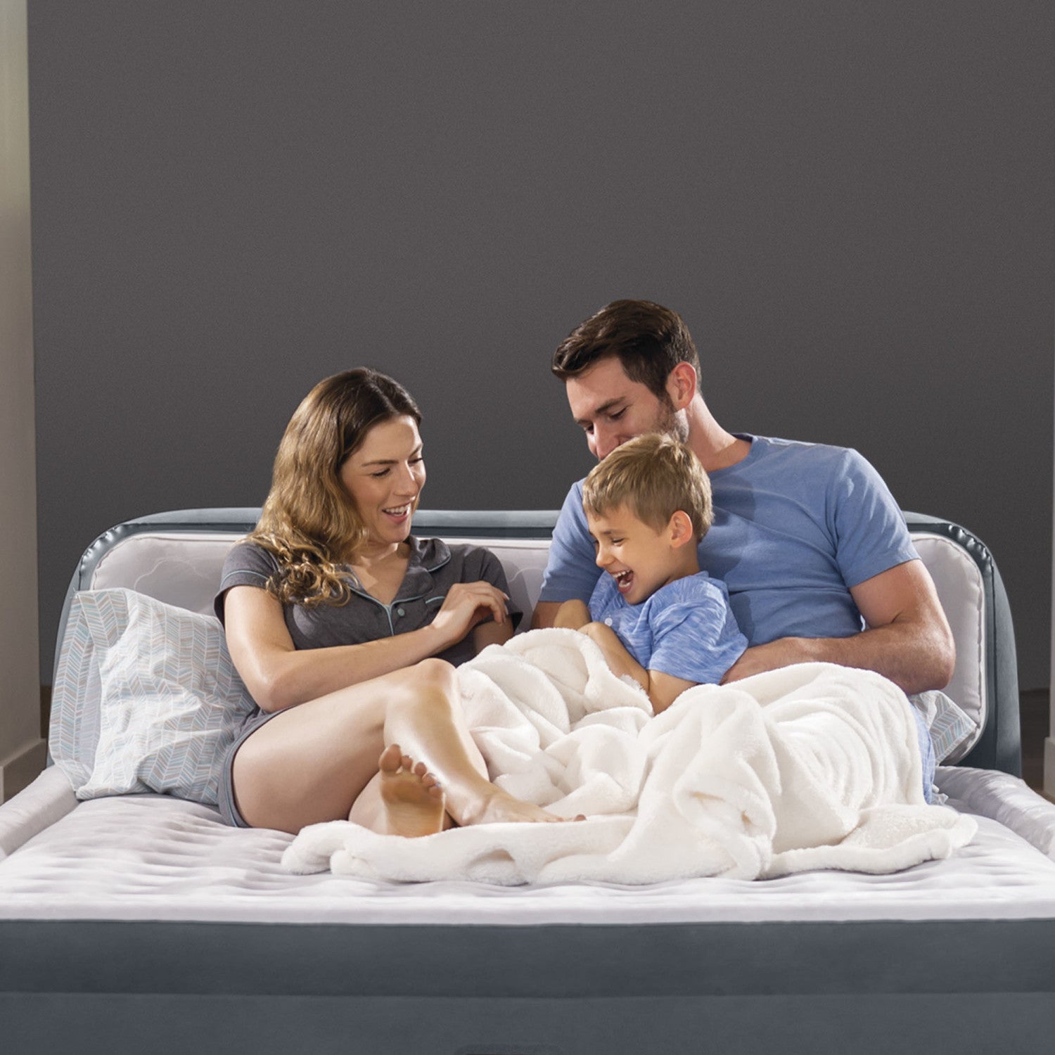 Intex DuraBeam Ultra Plush Headboard Doppio materasso Grigio chiaro Unisex