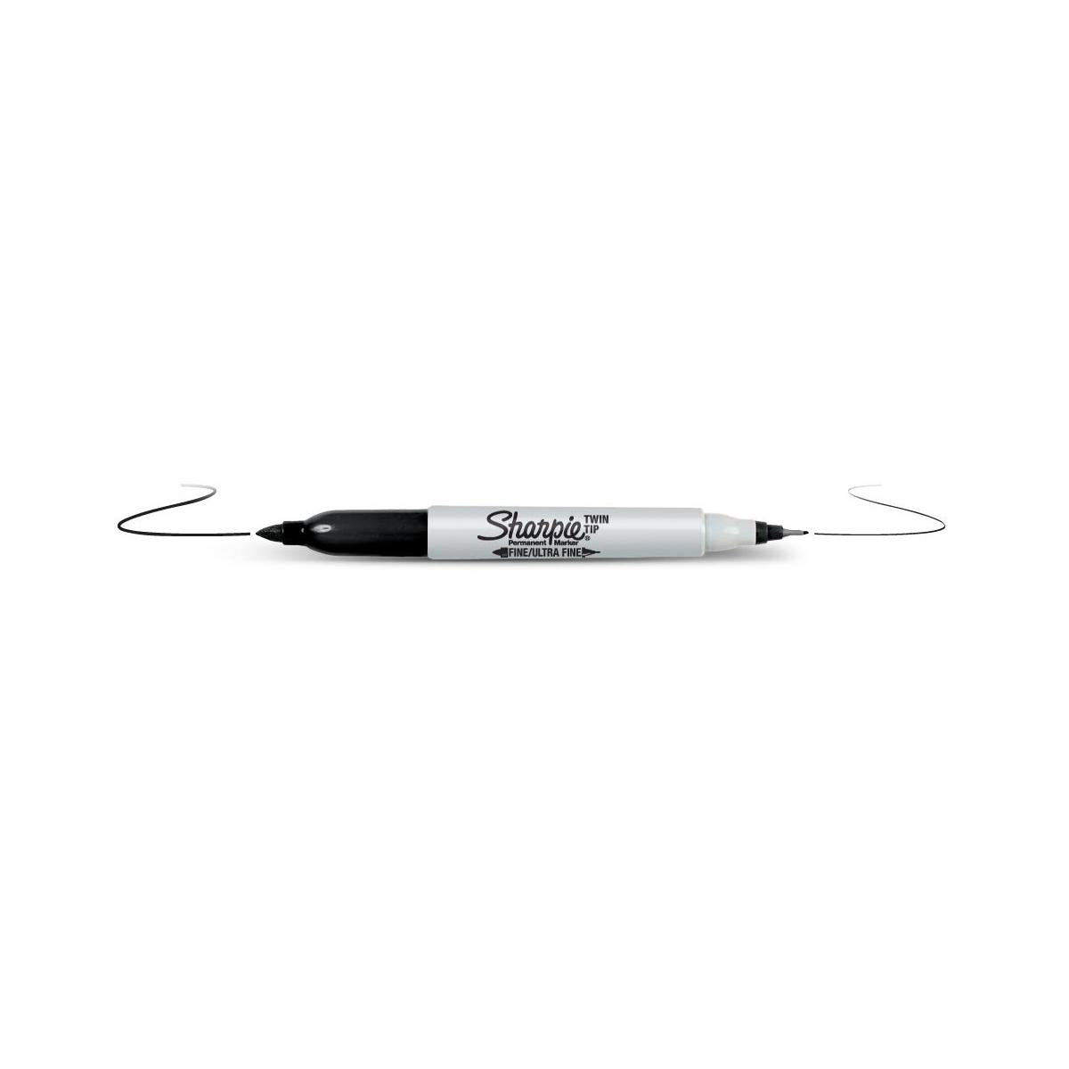 Sharpie Twin Tip marcatore permanente Punta sottile Nero 12 pz