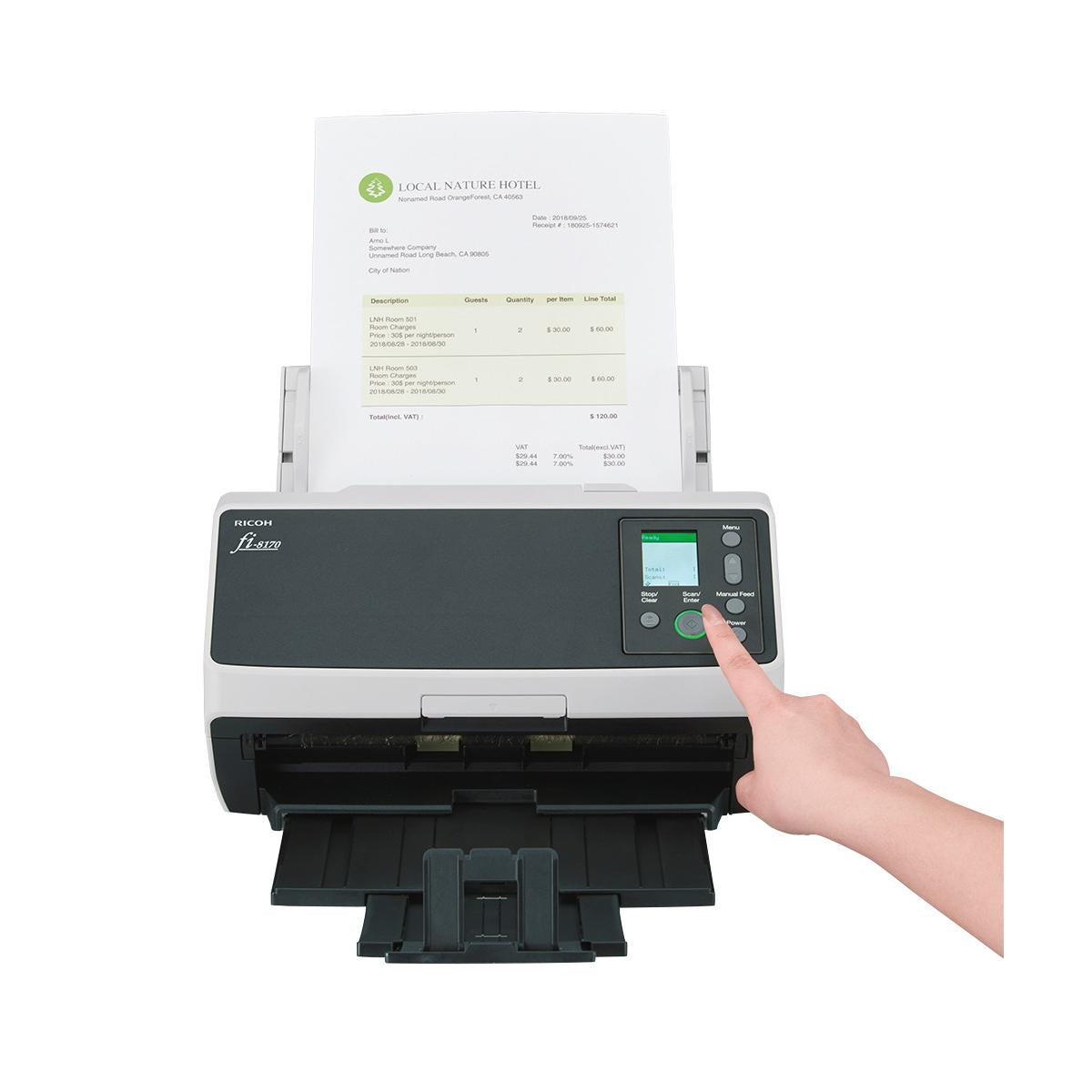 Ricoh PA03810 B051 fi 8170 ADF Scanner ad Alimentazione Manuale 600x600 DPI A4 Nero Grigio