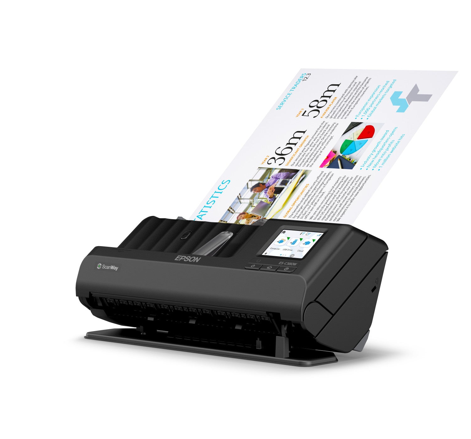 Epson ESC380W Scanner con ADF alimentatore di fogli 600x600 DPI A4 Nero