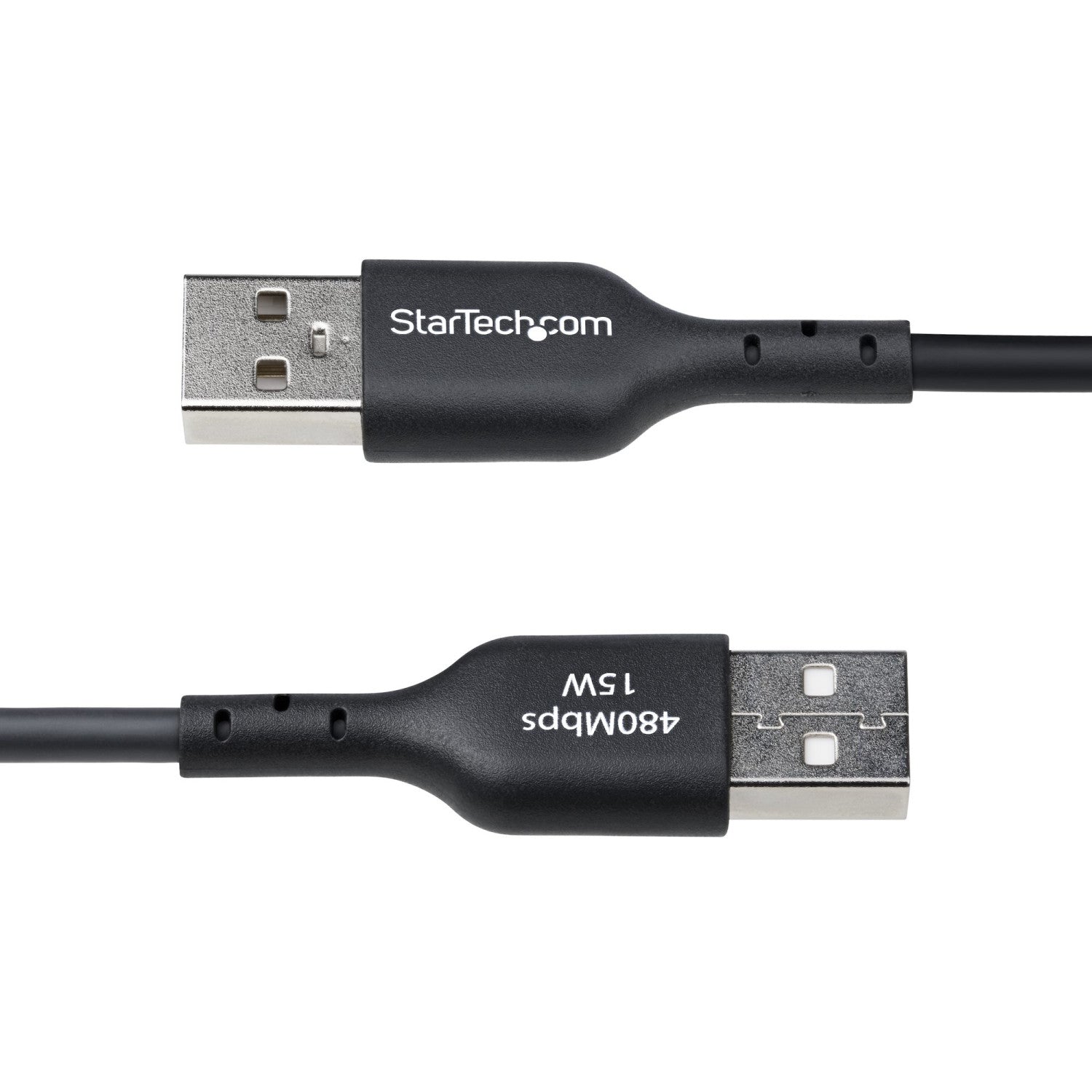 StarTech.com Cavo di ricarica USB-A a USB-C da 15cm, Cavetto di ricarica e sincronizzazione USB 2.0 3A, rivestimento in TPE - Nero