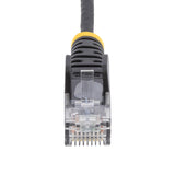 StarTech.com Cavo Ethernet CAT6 Nero da 5m; Patch UTP con Plug RJ45 Antigroviglio e Rilievi di Trazione, Cavo Lan Slim in Rame Puro 28AWG, Sottoposto a test Fluke