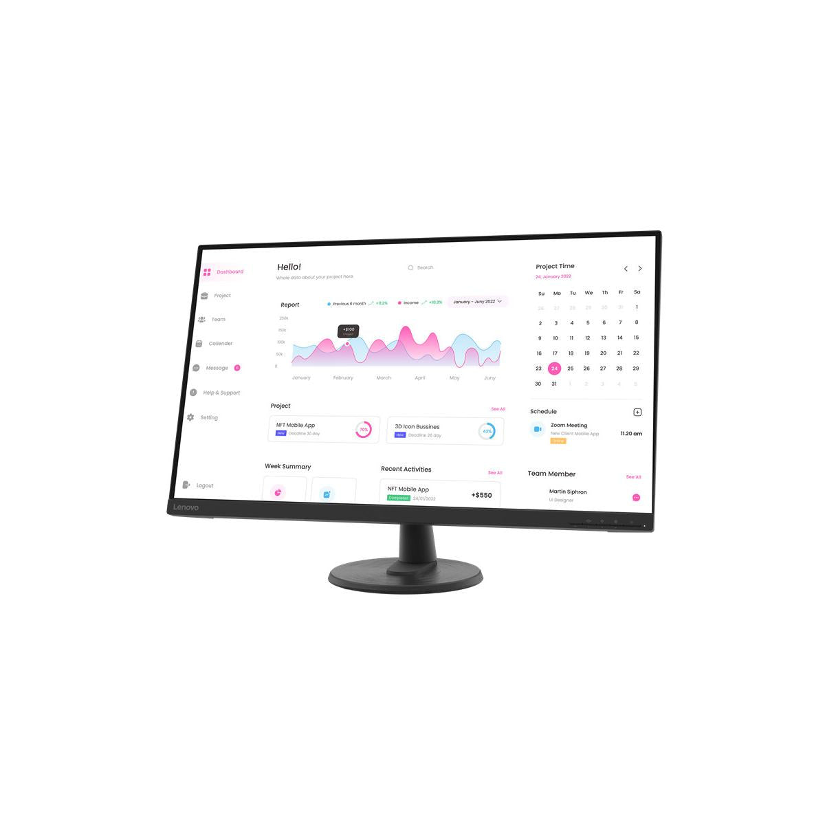 Lenovo D32-40 Monitor PC 80 cm (31.5pollici) 1920 x 1080 Pixel Full HD LCD Nero