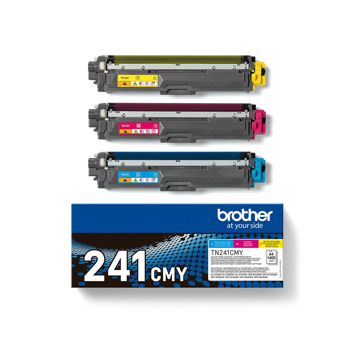 Brother TN-241CMY cartuccia toner 3 pz Originale Ciano, Magenta, Giallo