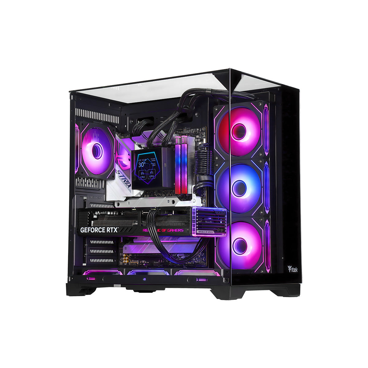 itek DARK CAVE PANO Tower Nero Case per PC