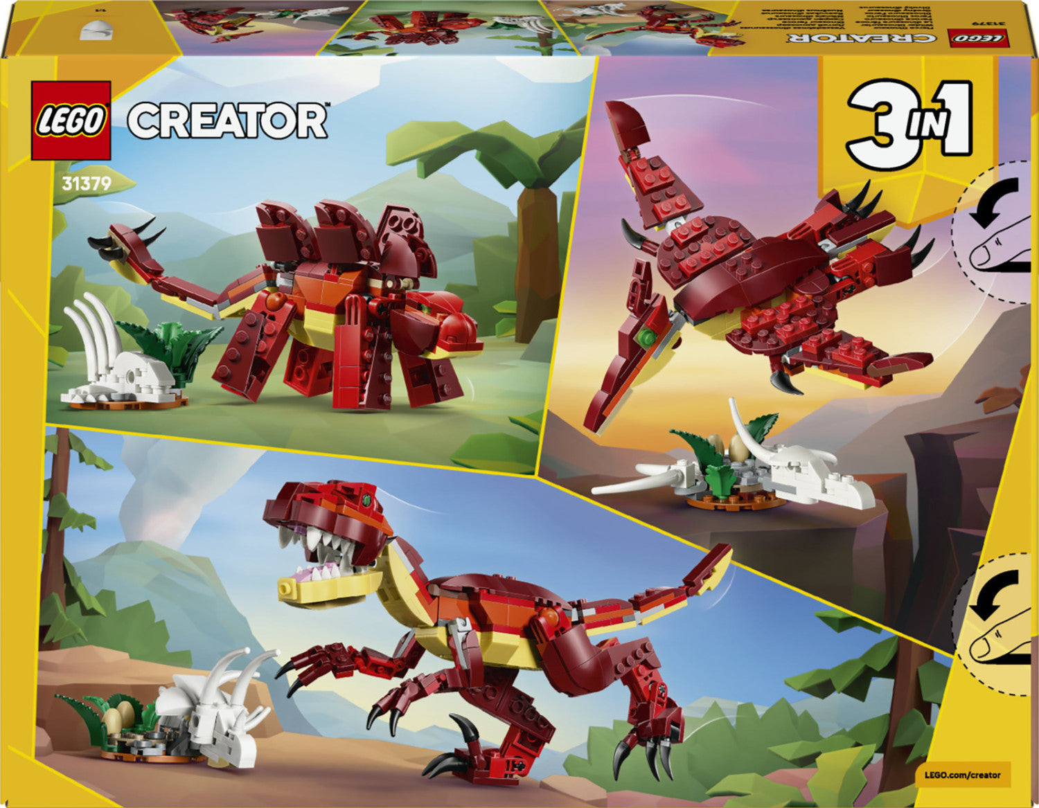 Set costruzioni LEGO 31379 CREATOR 3 IN 1 Feroce dinosauro