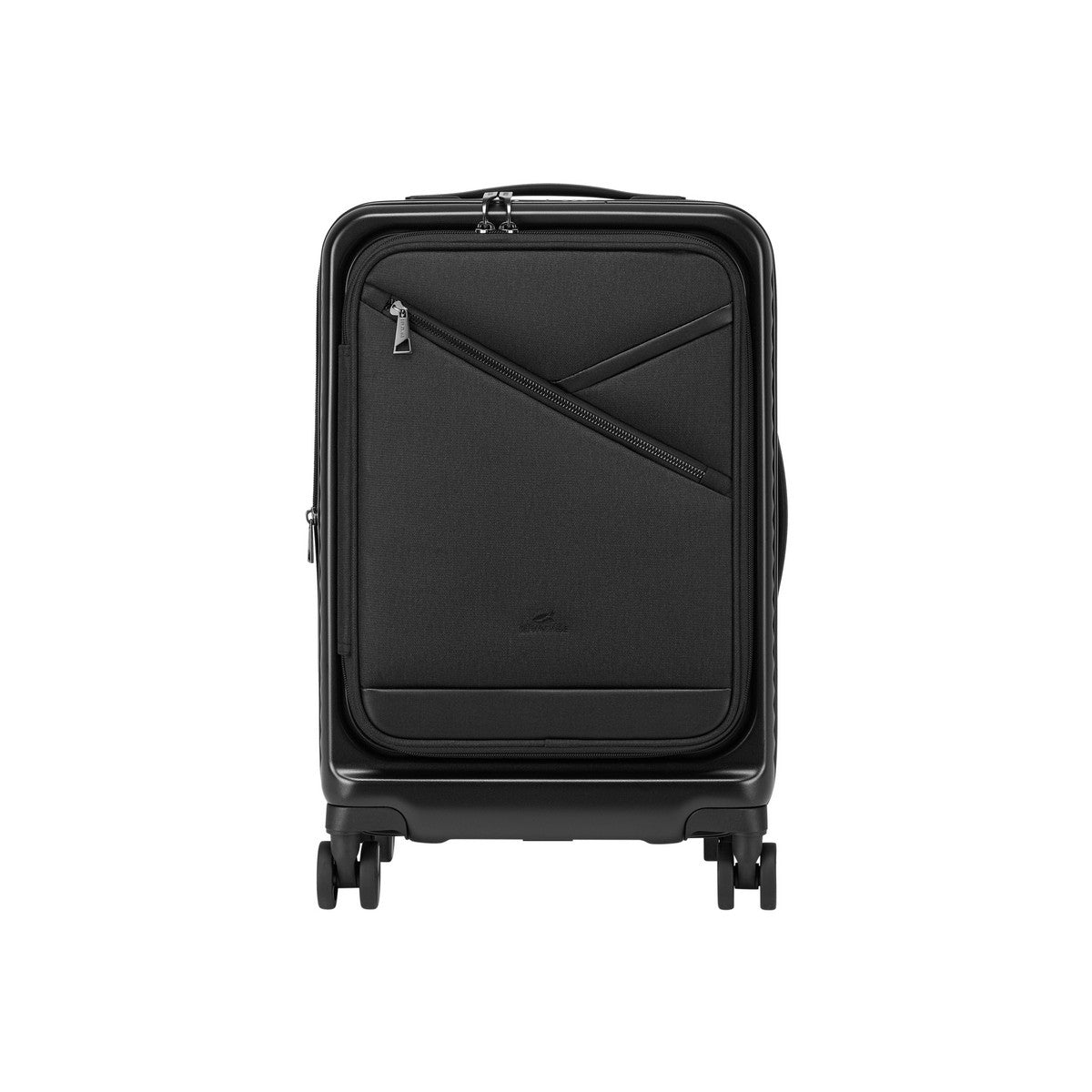 Rivacase Clark Trolley Guscio rigido Nero 34 L Alluminio, Policarbonato (PC), Poliestere