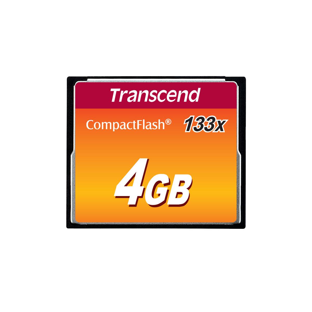 Transcend TS4GCF133 memoria flash 4 GB CompactFlash MLC