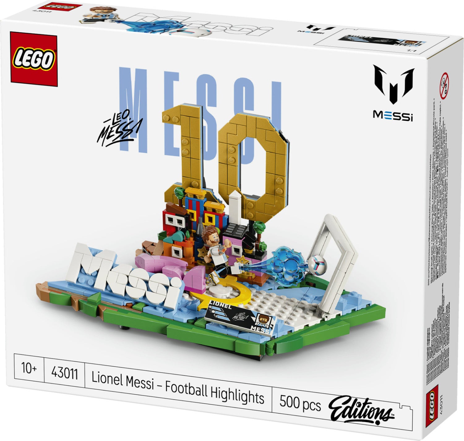 Lego Editions 43011 Lionel Messi Highlights Calcistici, Giocattolo 3D Da Esposizione, Minifigure Da Collezione, Regalo 10