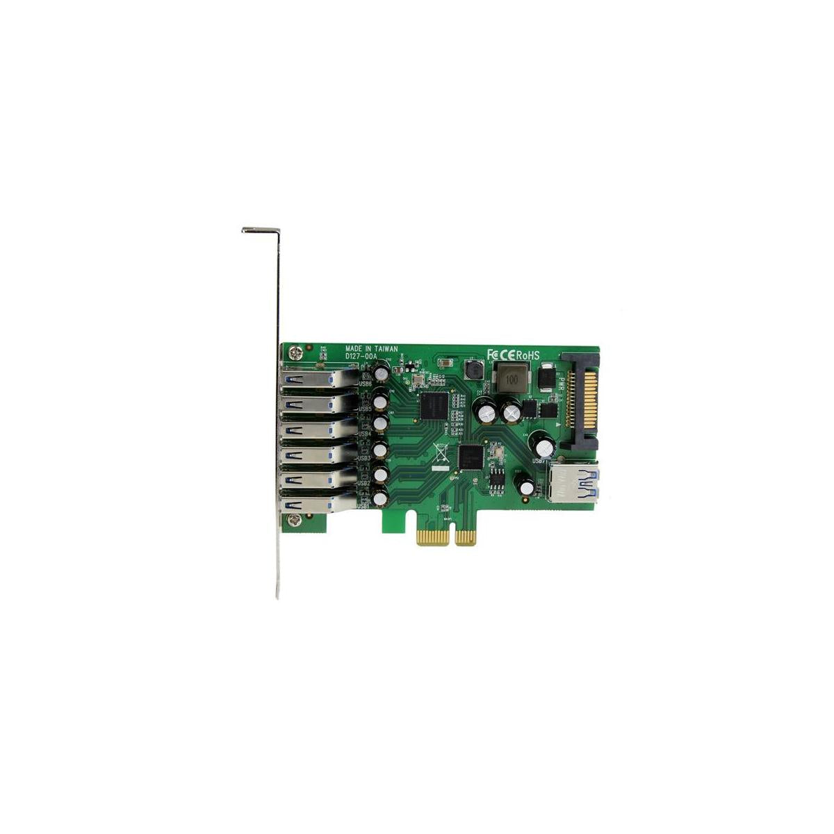 StarTech.com Scheda Espansione PCI Express USB 3.0 a 7 porte con profilo basso e standard - alimentazione SATA