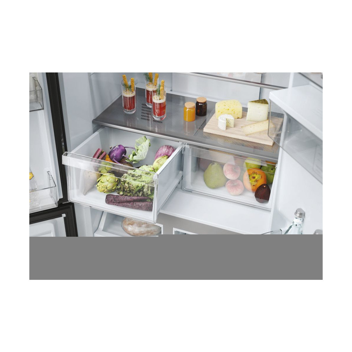 Haier Cube 83 Serie 3 HCR3818EWMM frigorifero side-by-side Libera installazione 463 L E Platino, Acciaio inox