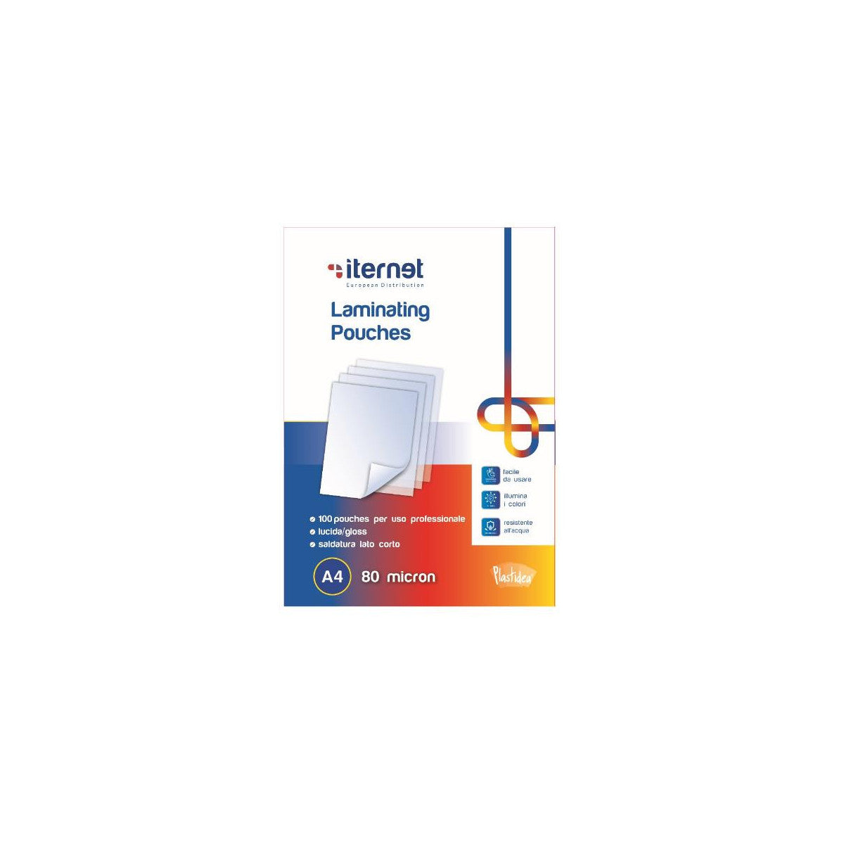 Iternet Pouches A4 100 Fogli Spessore 80 Micron