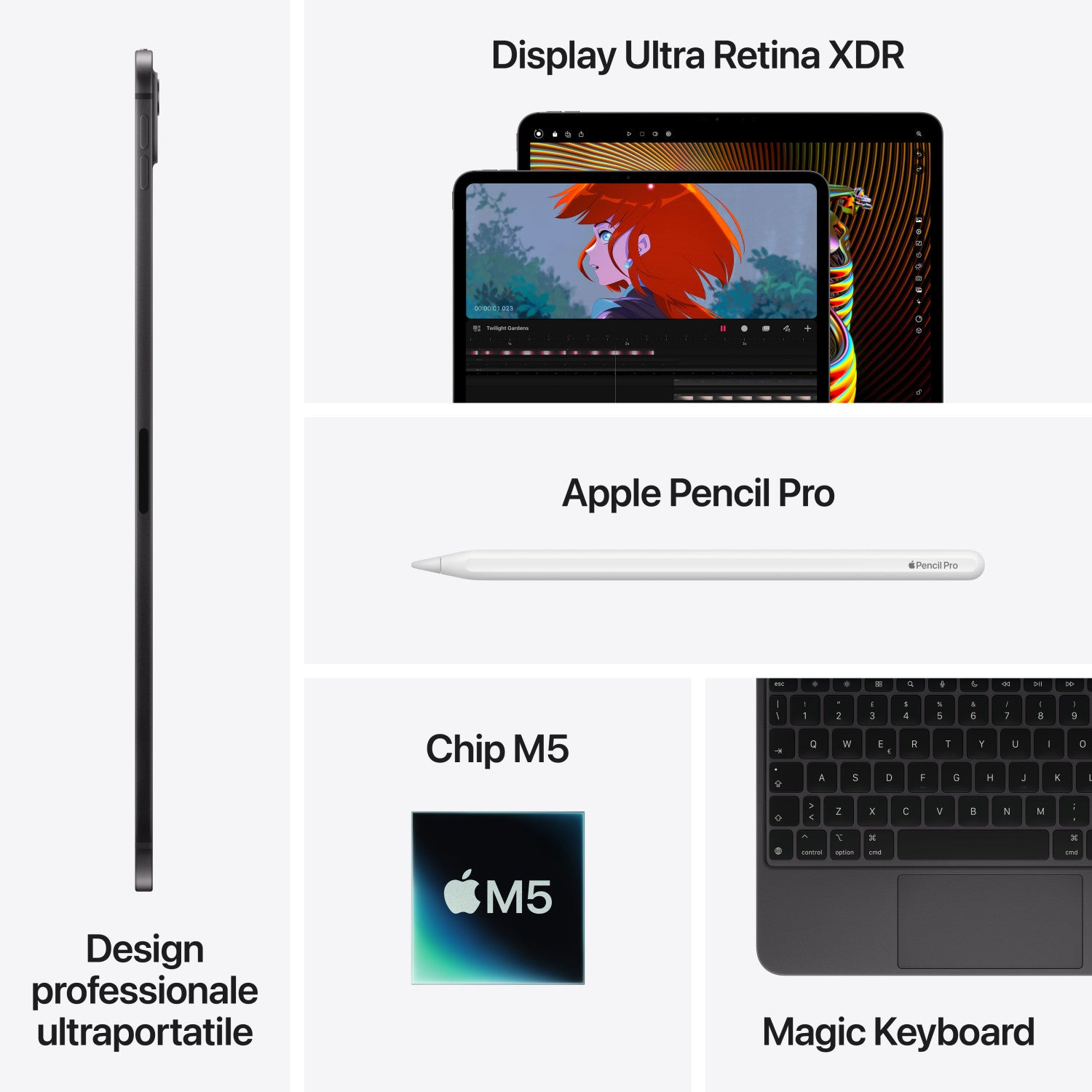 Apple iPad Pro 13" Pro Wi Fi 1TB display standard Nero Siderale