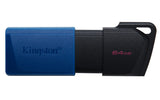 Kingston Technology DataTraveler 64GB USB3.2 Gen 1 Exodia M (Nero Blu) - 2 Pieces