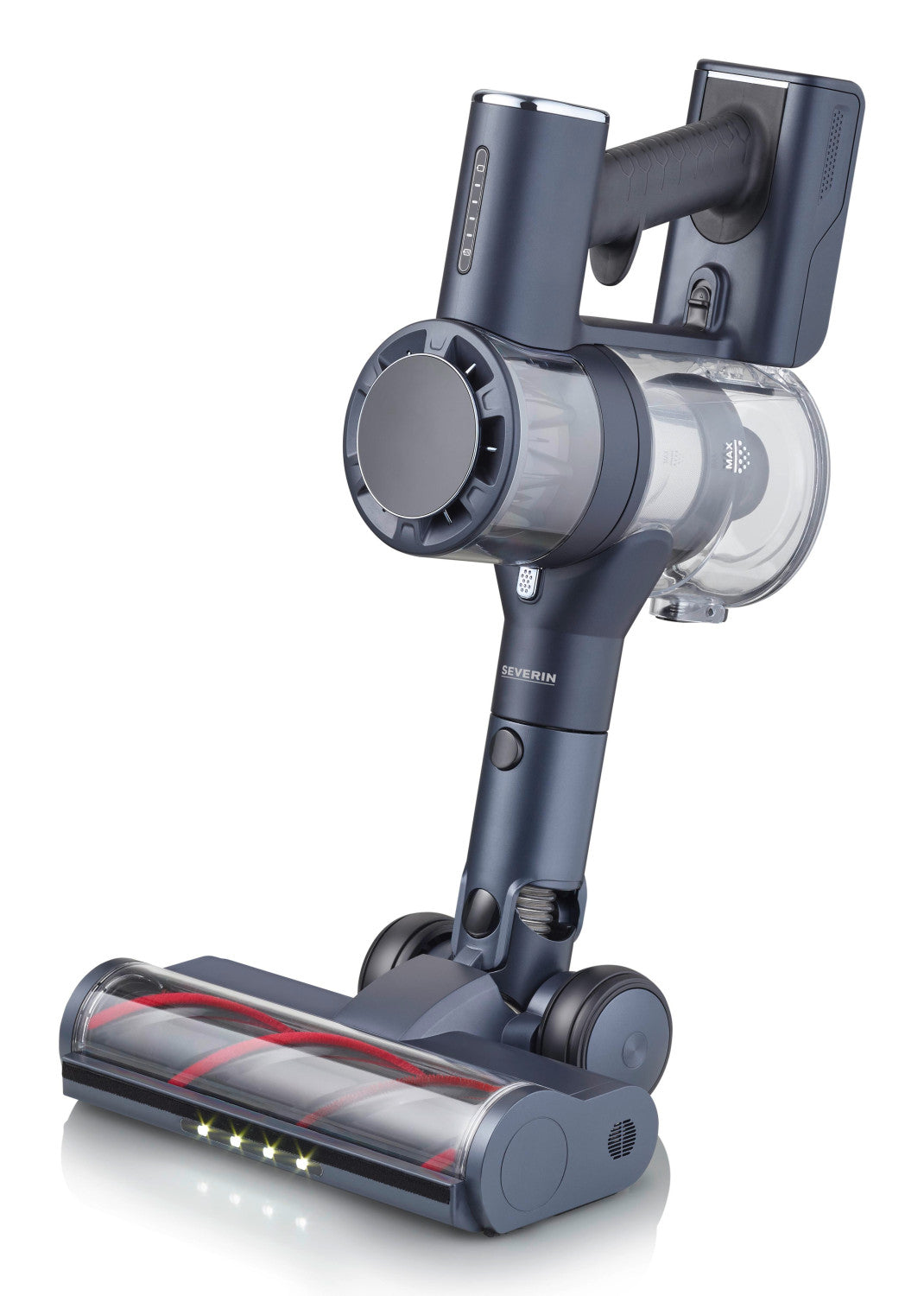 Severin HV 7175 scopa elettrica Aspirapolvere elettrica Batteria Secco Senza sacchetto 0,5 L 200 W Blu, Metallico 2,2 Ah