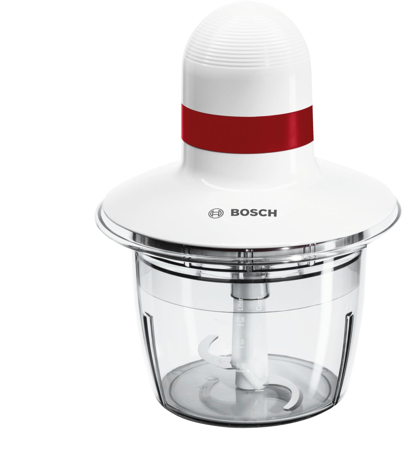 Bosch MMRP1000 Tritaverdure Elettrico 0,8 L 400 W Rosso Trasparente Bianco