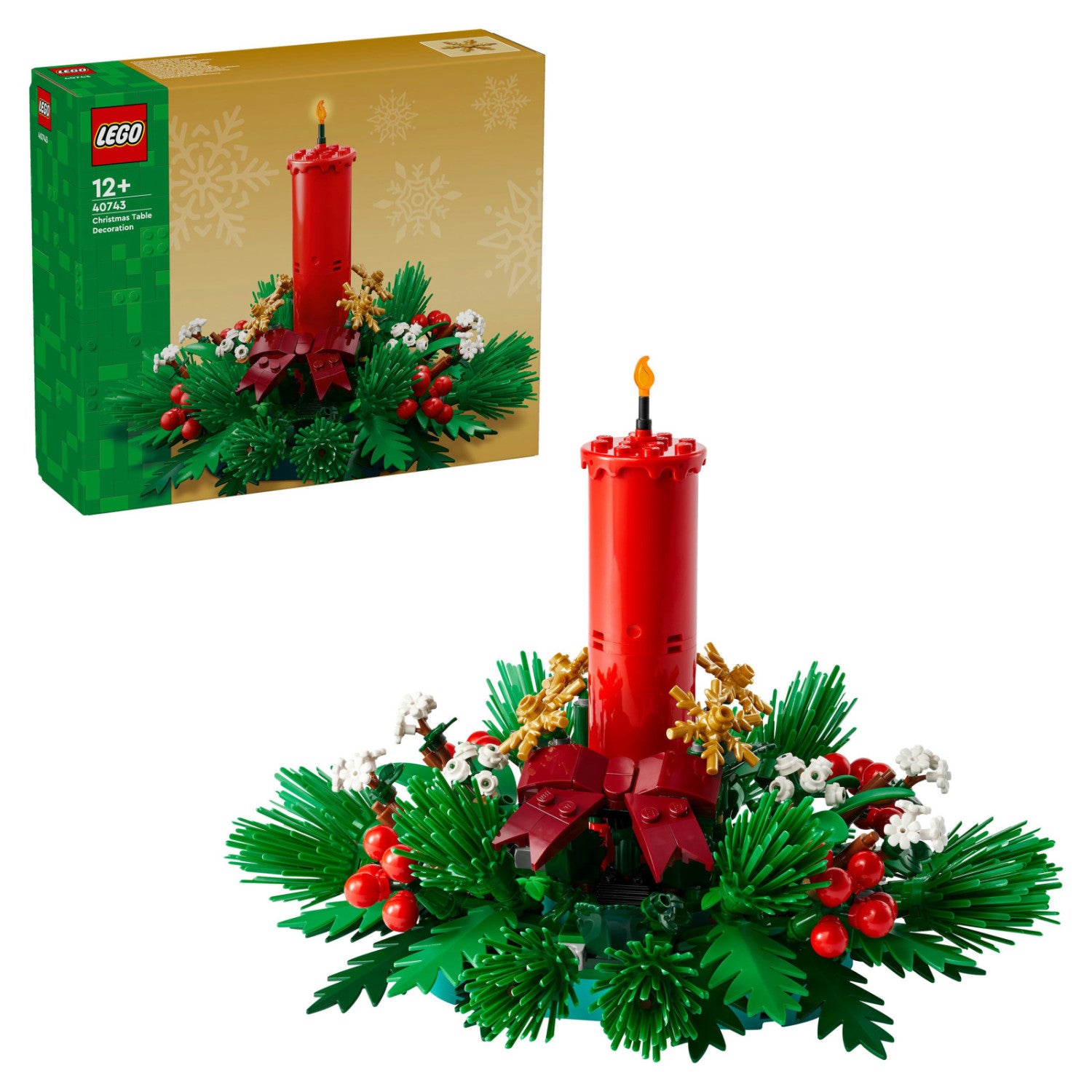 LEGO Decorazione da Tavolo Natalizia 40743 Set da Costruzione 433 Pezzi 12 Anni