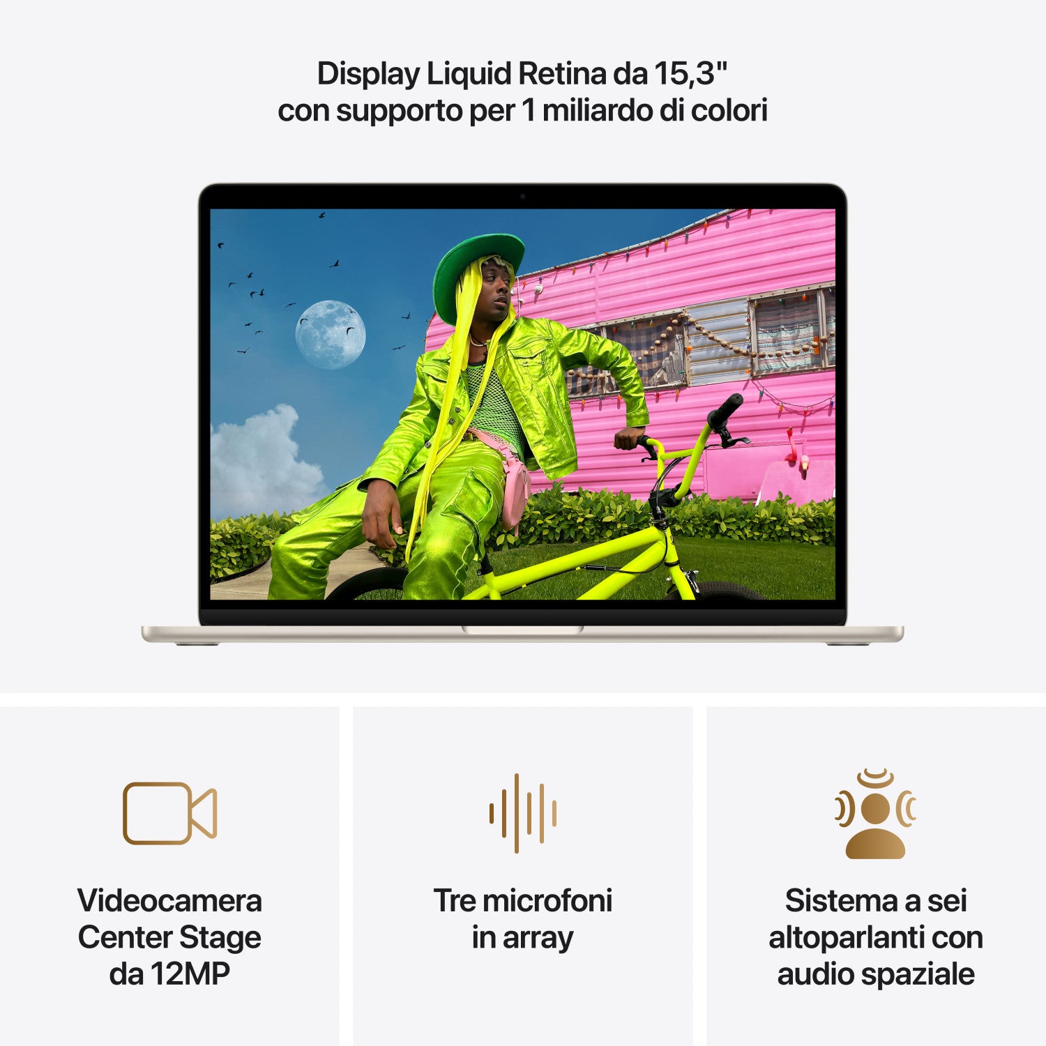 Apple MacBook Air 15" M5 chip 10 core CPU 10 core GPU, 16GB, 1TB SSD - Galassia