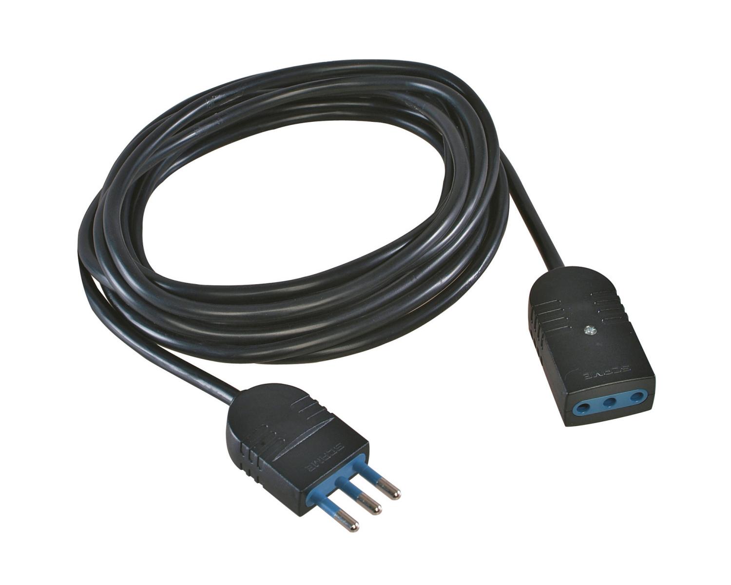 Poly Pool PP0381 Prolunga 3 m Spina e Presa 10 A Nero