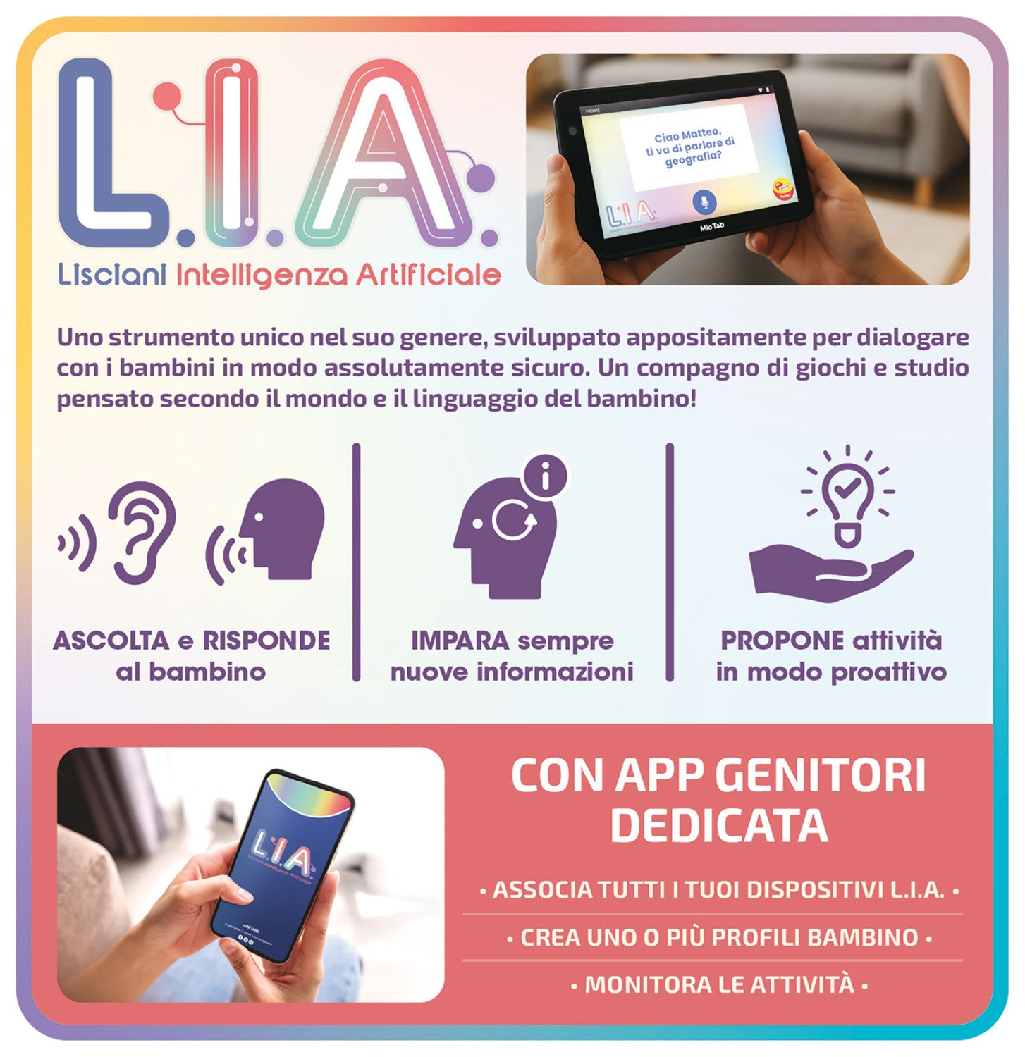 Lisciani 114214 tablet 32 GB 17,8 cm (7") 4 GB Wi-Fi 4 (802.11n) Android 14 Nero