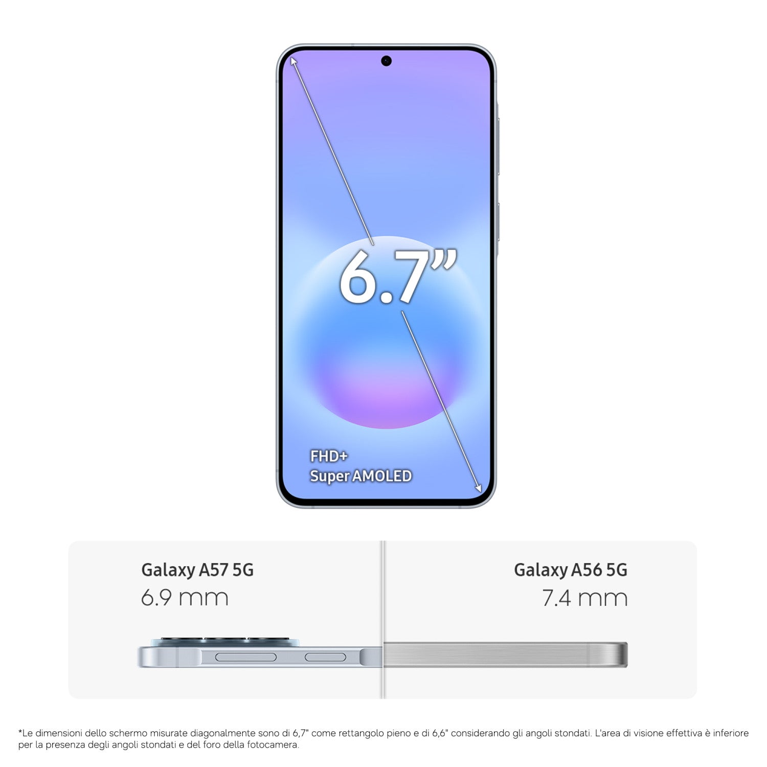 Samsung Galaxy A57 5G 17 cm (6.7") Doppia SIM Android 16.0 USB tipo-C 8 GB 128 GB 5000 mAh Blu