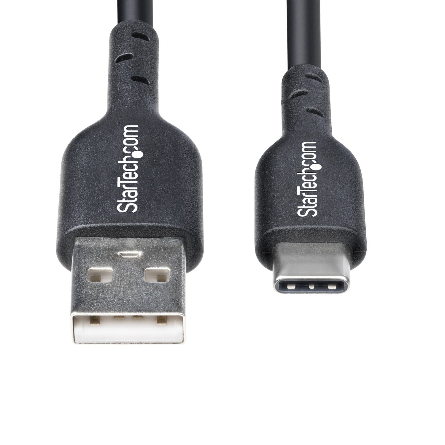 StarTech.com Cavo di ricarica USB-A a USB-C da 15cm, Cavetto di ricarica e sincronizzazione USB 2.0 3A, rivestimento in TPE - Nero