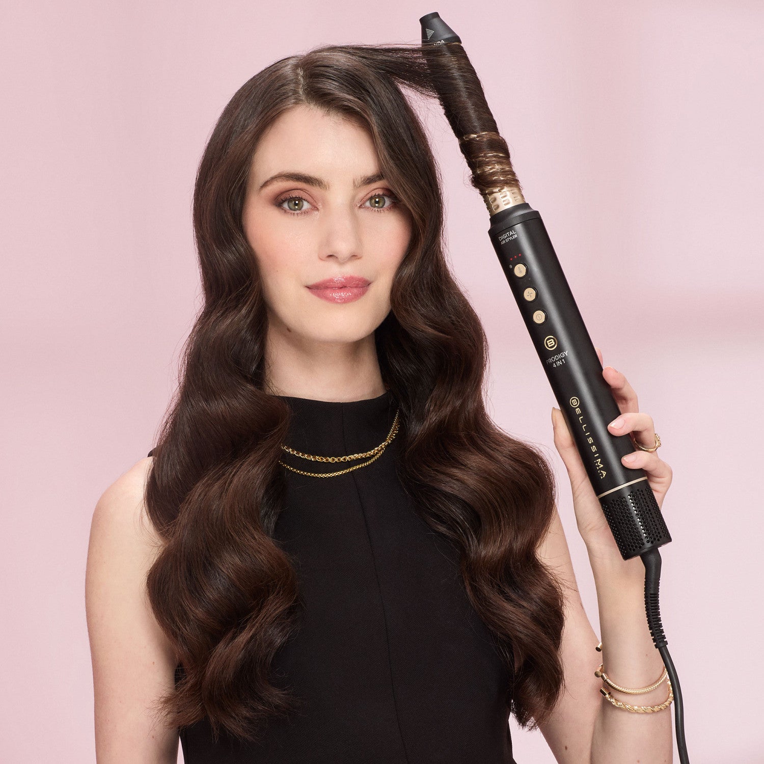 Bellissima Prodigy Styler Digitale ad aria calda 4 in 1 - Onde, Ricci, Liscio Volume Senza Danni ai Capelli - Tecnologia Ion-Ceramic HI-Pro - Tecnologia Coanda - Controllo del Calore