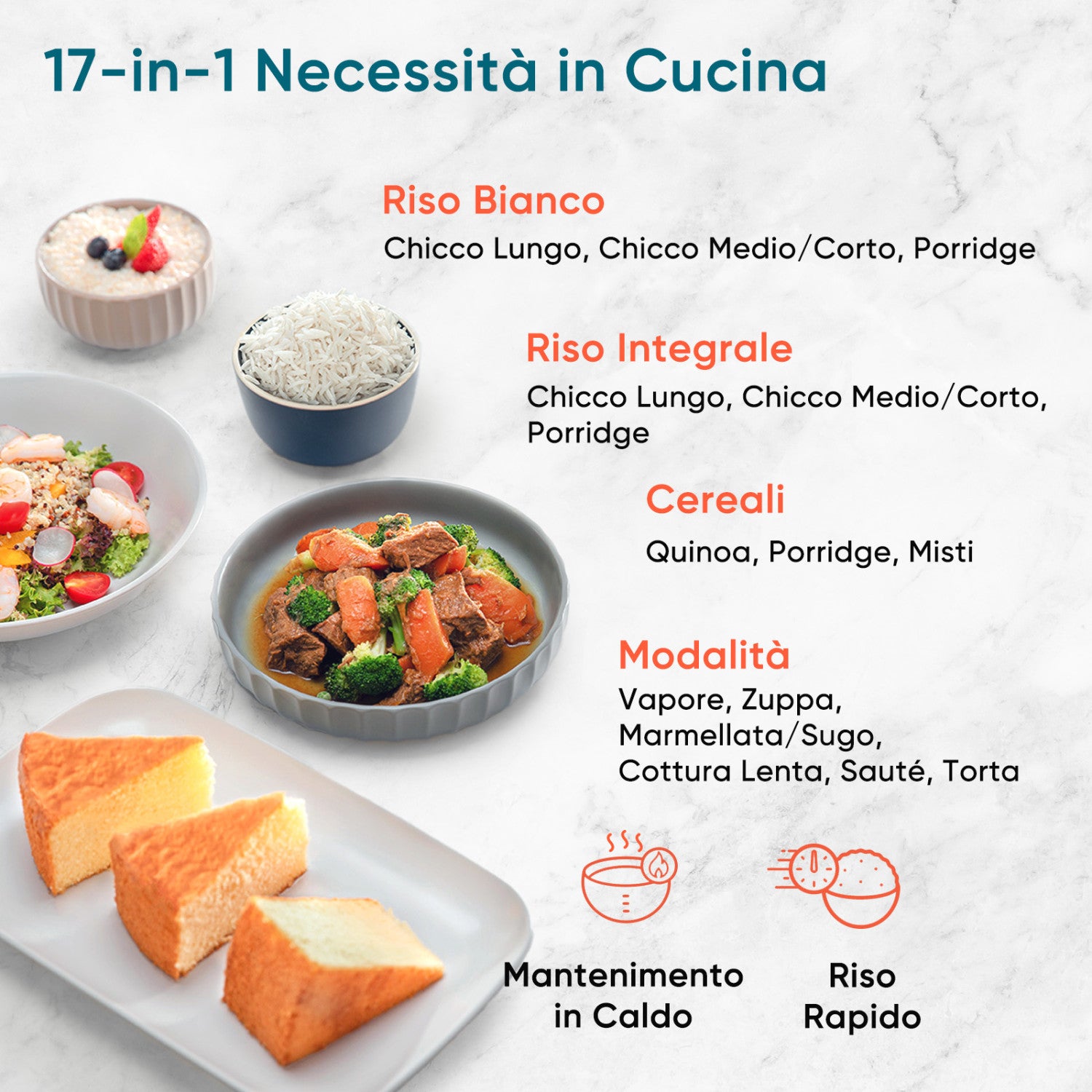 Cosori Cuociriso 5,0 Litri Nero