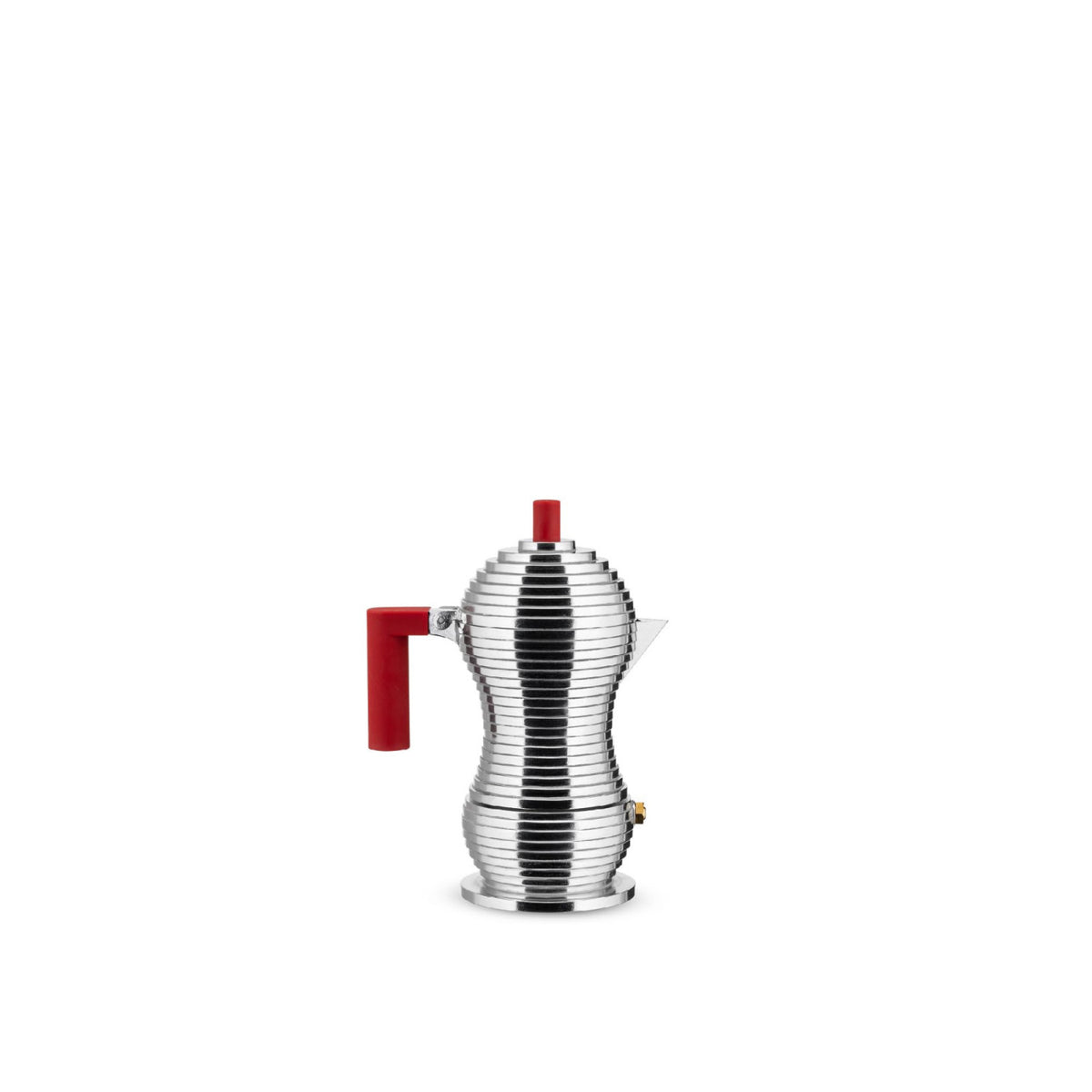 Alessi Pulcina Caffettiera Espresso MDL02/1 R, Alluminio, 1 Tazza, Rosso