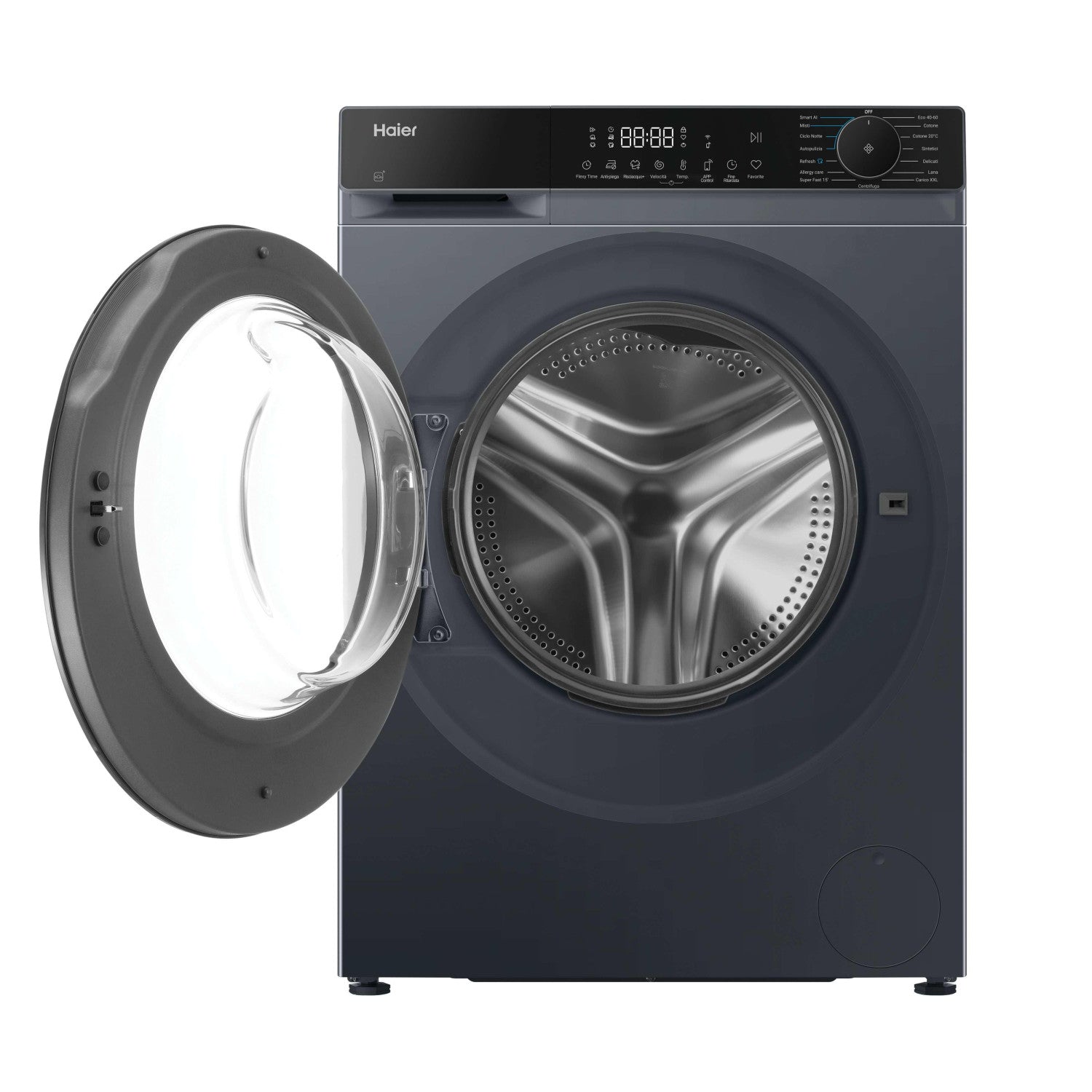Haier X Series 5, Lavatrice Carica Frontale 13 KG, 30 più efficente della classe A, 1400 giri, Antracite, AI PowerDrive, Vapore, Wi-Fi, Smart AI, Super Fast 15', HW130BP14357GUIT