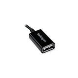 StarTech.com Cavo Adattatore micro USB a USB femmina OTG da viaggio 12cm M/F - Nero