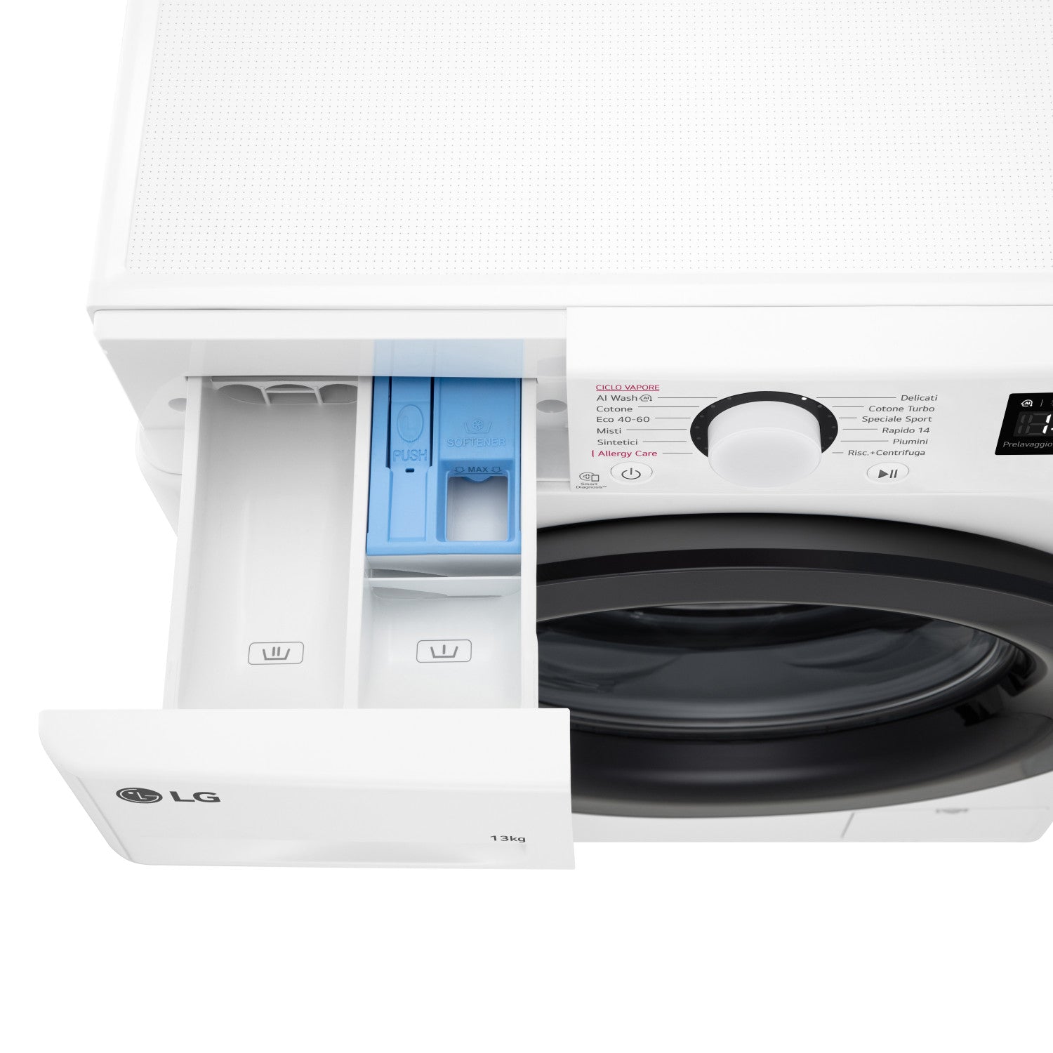 LG F4R3013NSWB Lavatrice 13kg AI DD, Classe A-20 , 1400 giri, Lavaggio a vapore