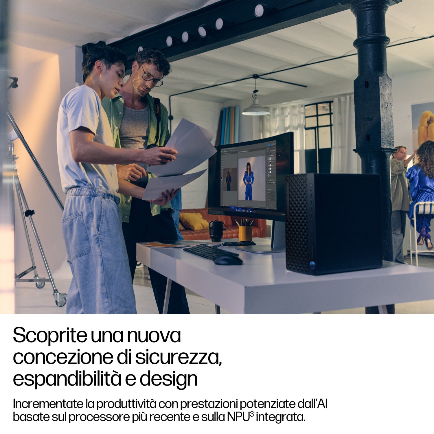 HP E07K7AT PC/stazione di lavoro Intel Core Ultra 7 265 32 GB DDR5-SDRAM 1 TB SSD Windows 11 Pro Tower AI PC
