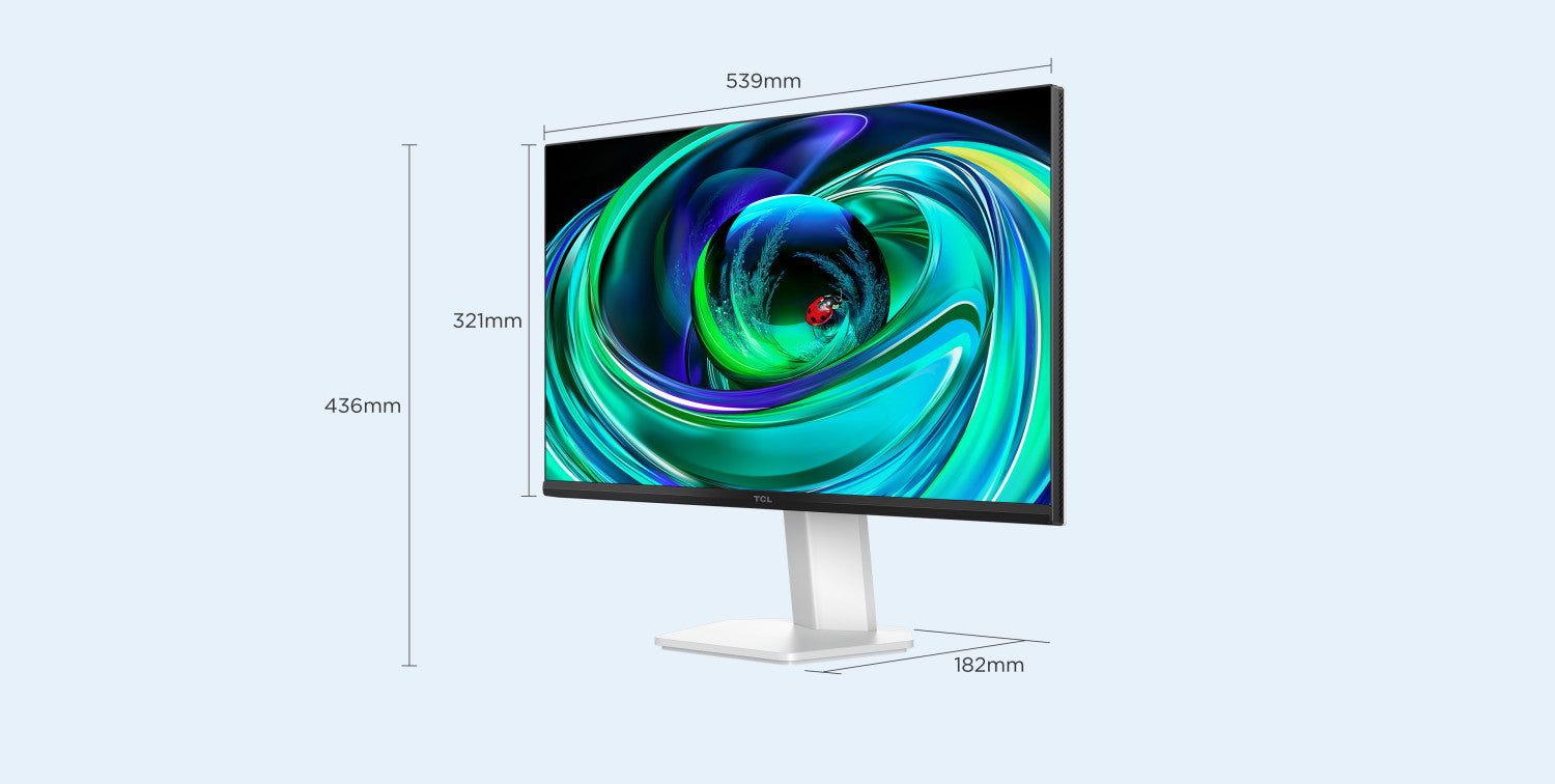 TCL 24G54 Mini-LED Monitor 24pollici, risoluzione Full HD, 100Hz, pannello VA, 450 nits, VESA Display HDR 400, ampia gamma di colori, TÜV Rheinland senza sfarfallio e luce blu bassa