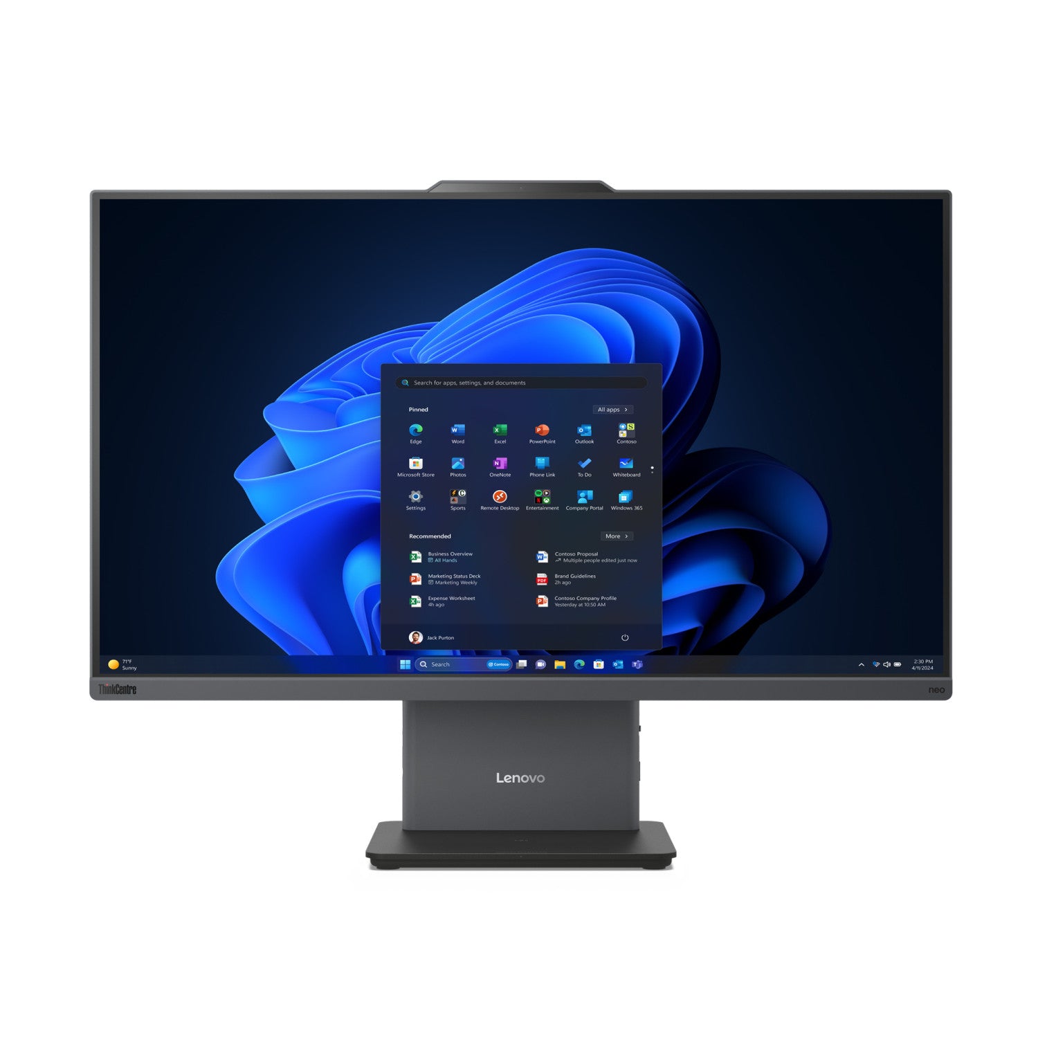 Lenovo ThinkCentre neo 50a 27 Gen 6 LNL Intel Core Ultra 7 256V 68,6 cm (27") 1920 x 1080 Pixel PC All-in-one 16 GB LPDDR5x-SDRAM 512 GB SSD Windows 11 Pro Wi-Fi 6 (802.11ax) Grigio