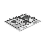 Hotpoint Ariston PCN R643N T/IX/HA Piano cottura 60 cm, griglie smaltate effetto ghisa, 4 fuochi di cui 1 tripla corona