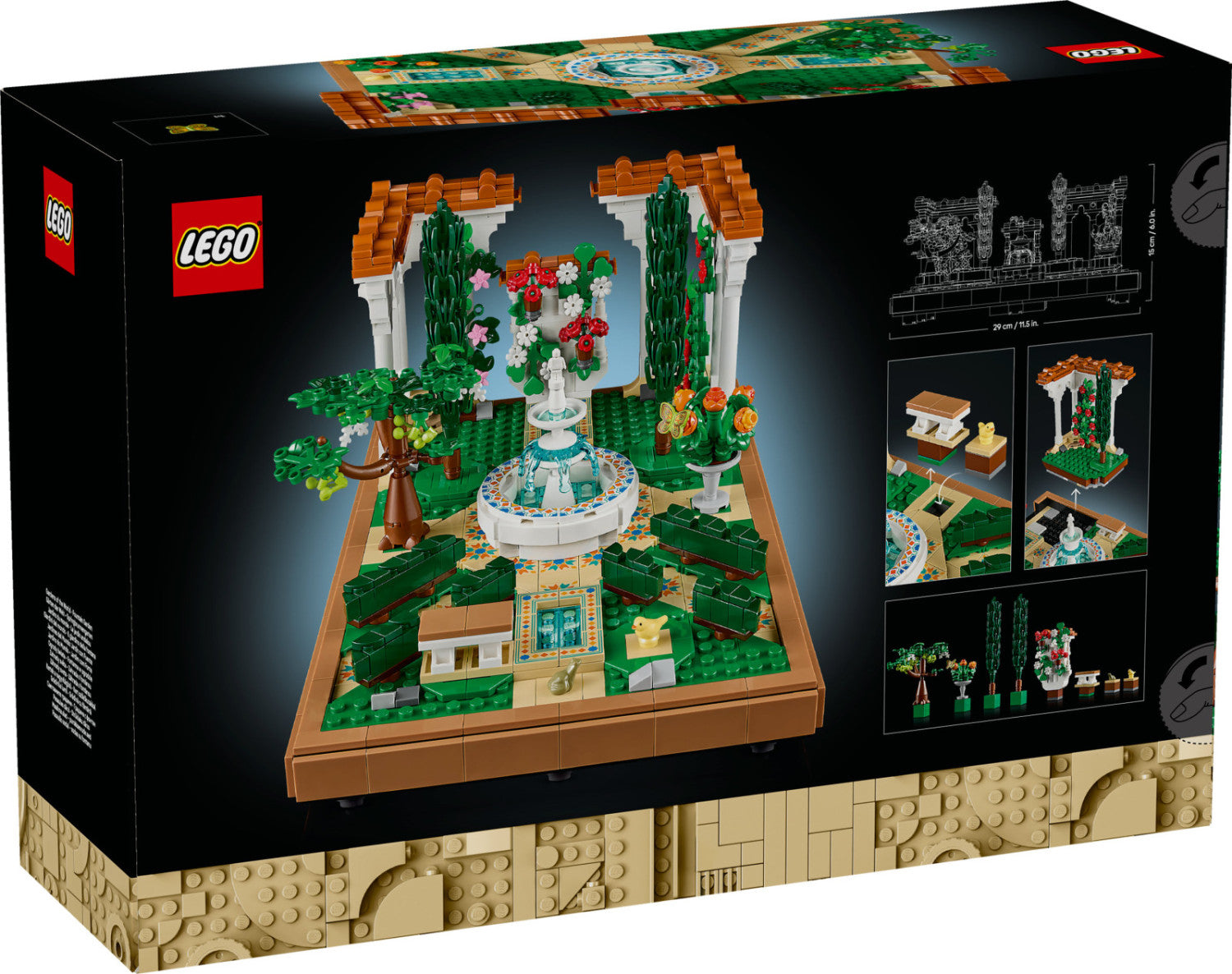 LEGO Icons 10359 Giardino della Fontana Set da Costruzione 1302 Pezzi 18 Anni