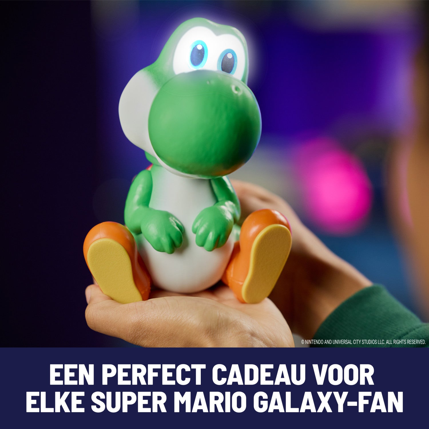 Super Mario Galaxy Il Film, Hatchin' Yoshi, Uovo e Personaggio Giocattolo Interattivo con Suoni, Action Figure Super Mario, Batterie Incluse, per Bambini 4 Anni